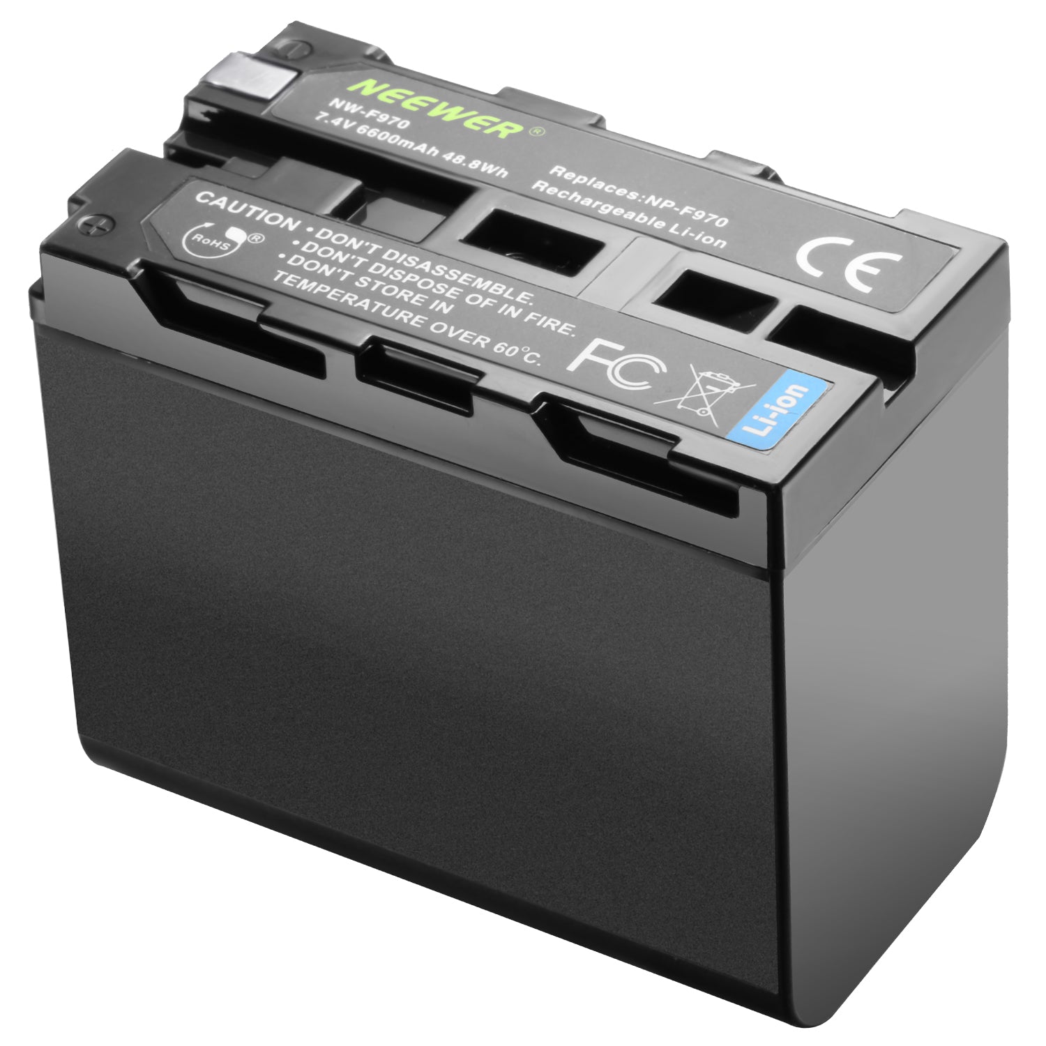NEEWER NP-F970 6600mAh Replacement Battery for Sony Cameras - Compatible with Sony A7III, A7RIII, A9, and More - Perfect for Photography, Videography, and Travel