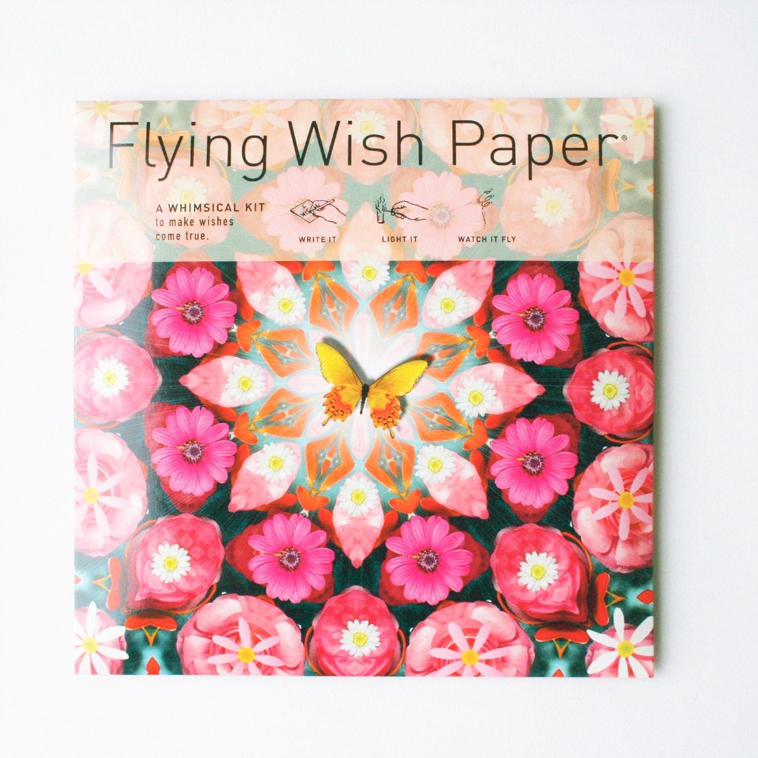 Pink Butterfly Large Flying Wish Paper - Eco-Friendly Burning Message Wish Lanterns for Birthday, Wedding & Memorial Ceremonies