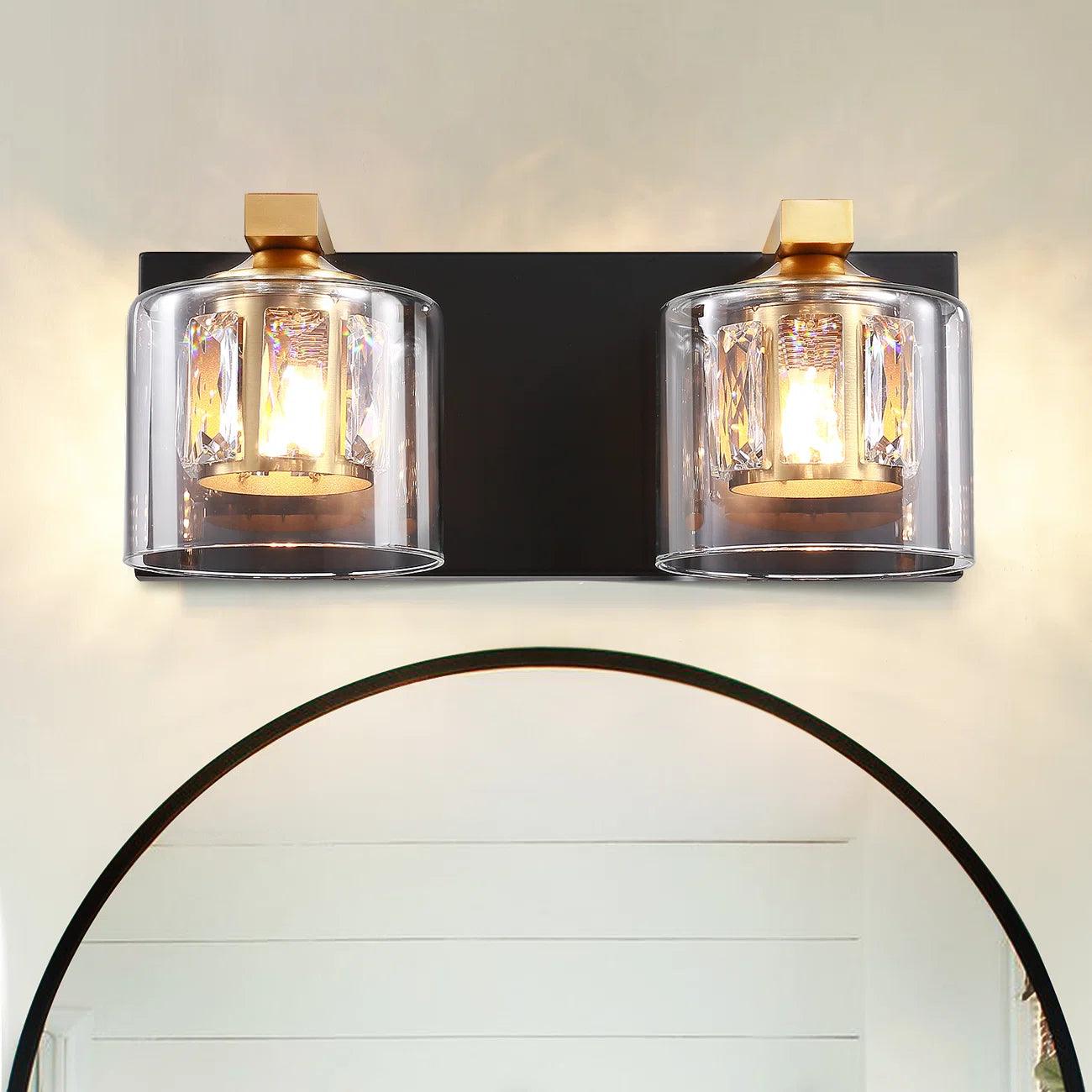 Kolt Chrome Modern 2-Light Bathroom Vanity Light Fixture - Perfect for Bathroom Makeovers & Spa-Like Ambience