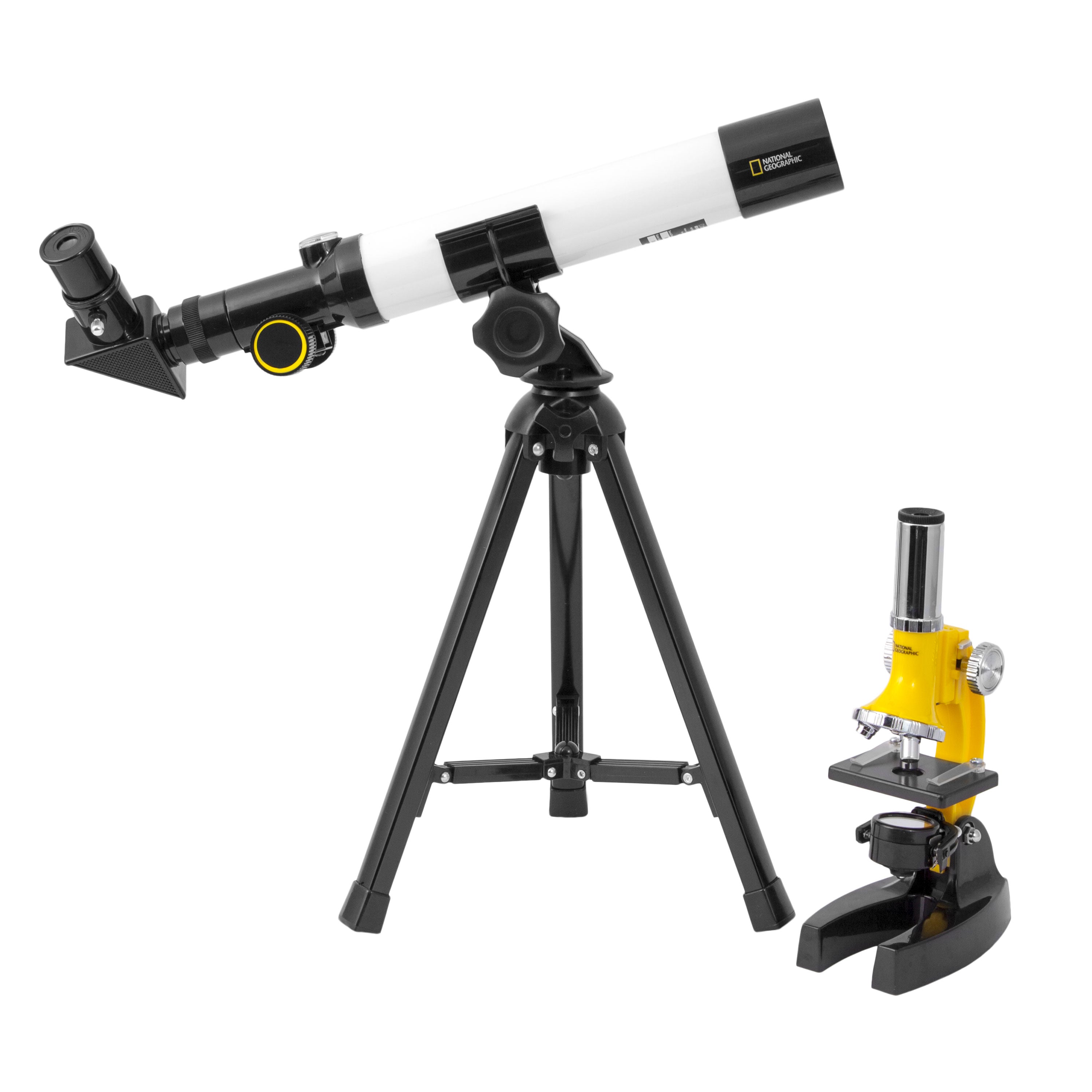 National Geographic 40mm Telescope & 900x Microscope Combo Kit for Kids & Adults - Astronomy & Biology Learning Tool for Home, Classroom & Outdoor Exploration
