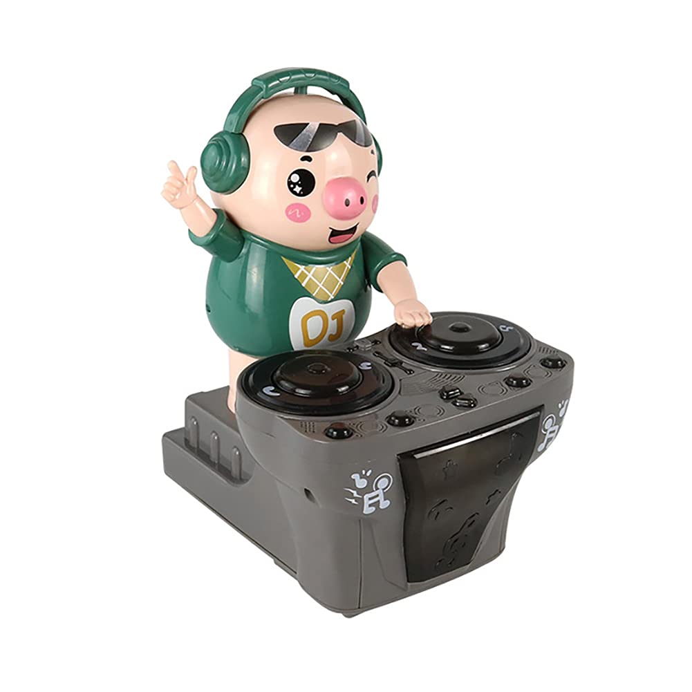 DJ Rock Pig Light Up Musical Toy for Toddlers 18+ Months - Dancing & Singing Electric Pig Doll with 3 Sound Effects, Waddling Motion - Fun Baby Toy for Birthday Gifts, Early Learning & Playtime Entertainment