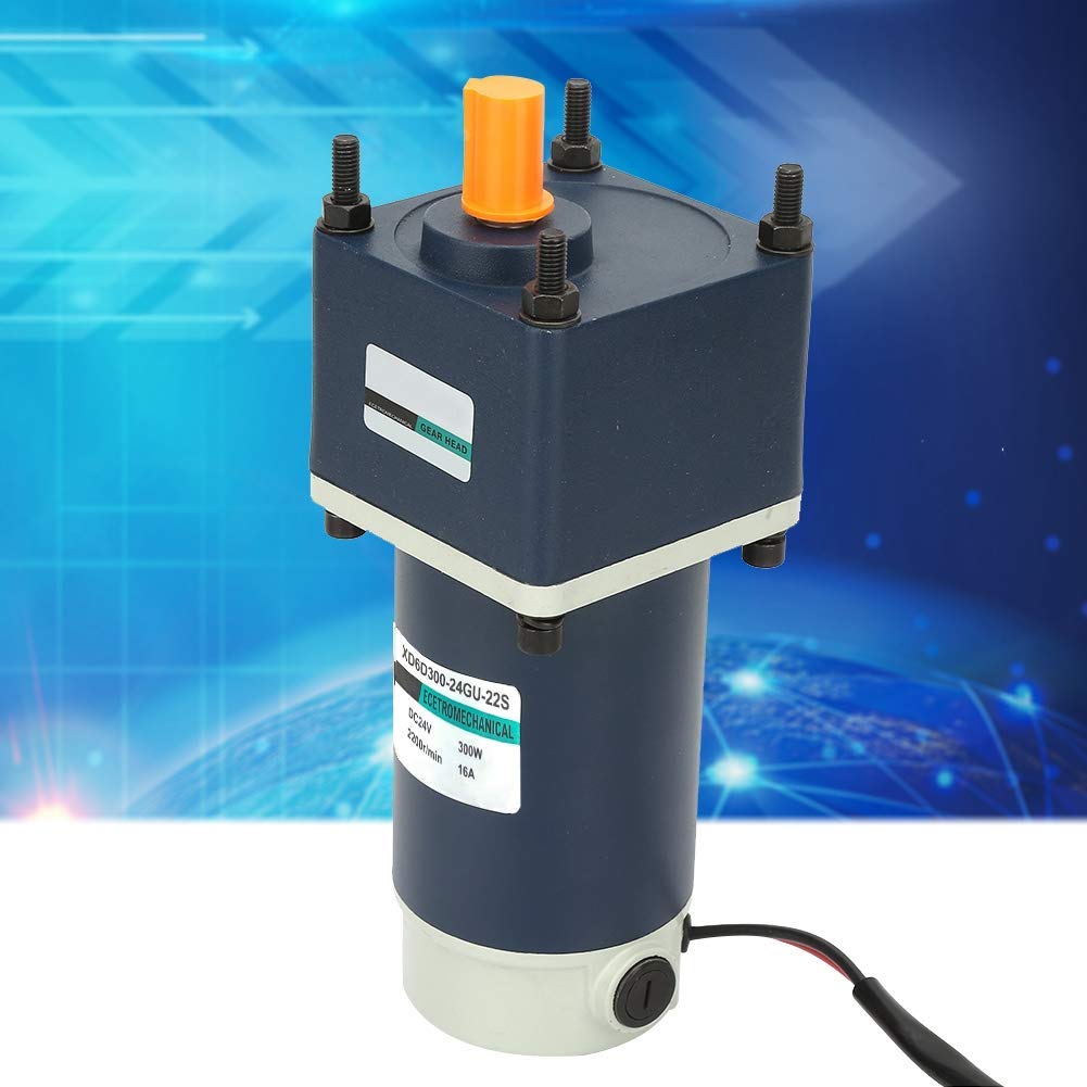 High Torque 24V 300W Permanent Magnet DC Geared Motor with 15mm Shaft - 500RPM Speed Reduction for Robotics, Automation & Industrial Equipment