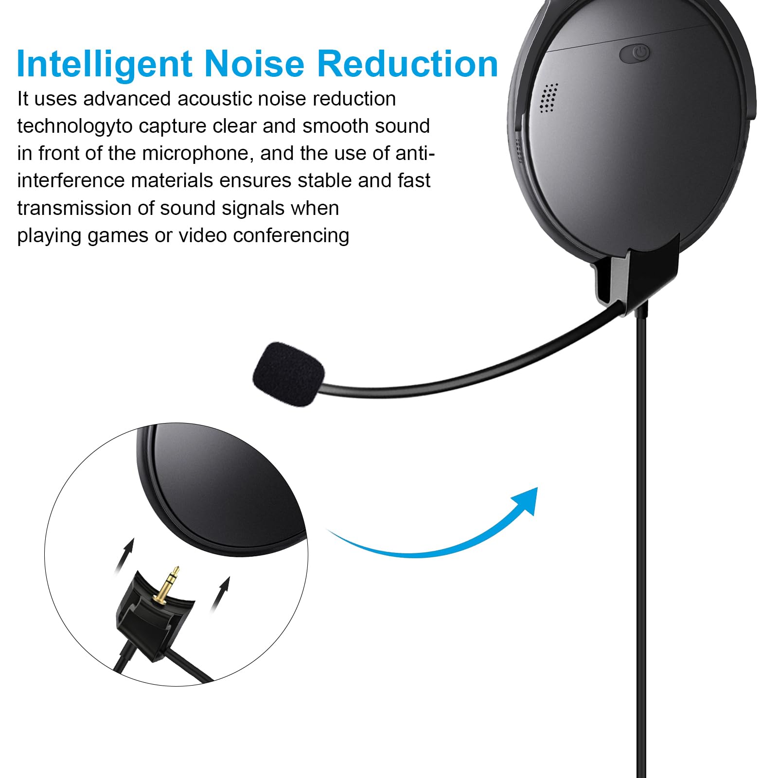 Bose QC45 Mic with Mute Switch for PC, Gaming & Calls