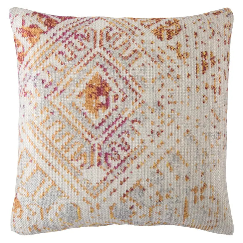 Jaipur Living Siva Groove Throw Pillow - Decorative Boho Cushion Cover for Sofa, Bed & Home Decor - Soft Cotton Square Pillow for Living Room, Bedroom & Dorm