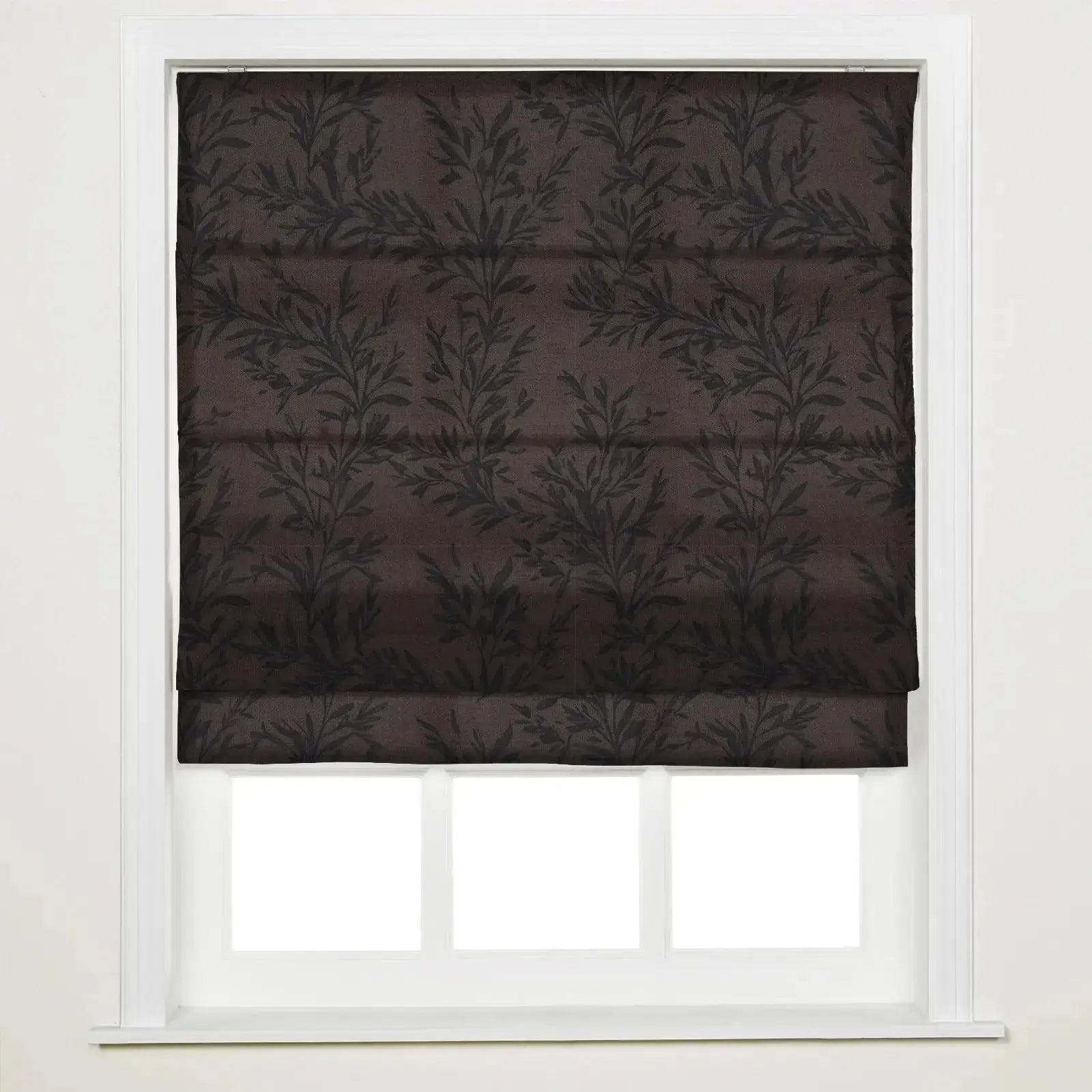Elegant Sara Le Printed Roman Shade - Cordless Window Treatment for Plus Size Windows | Perfect for Living Room, Bedroom & Home Office Decor