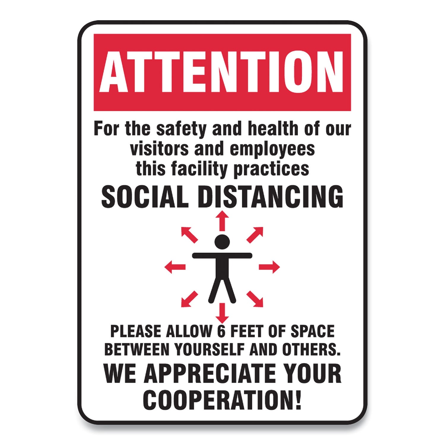 Accuform® Social Distance Signs - 10