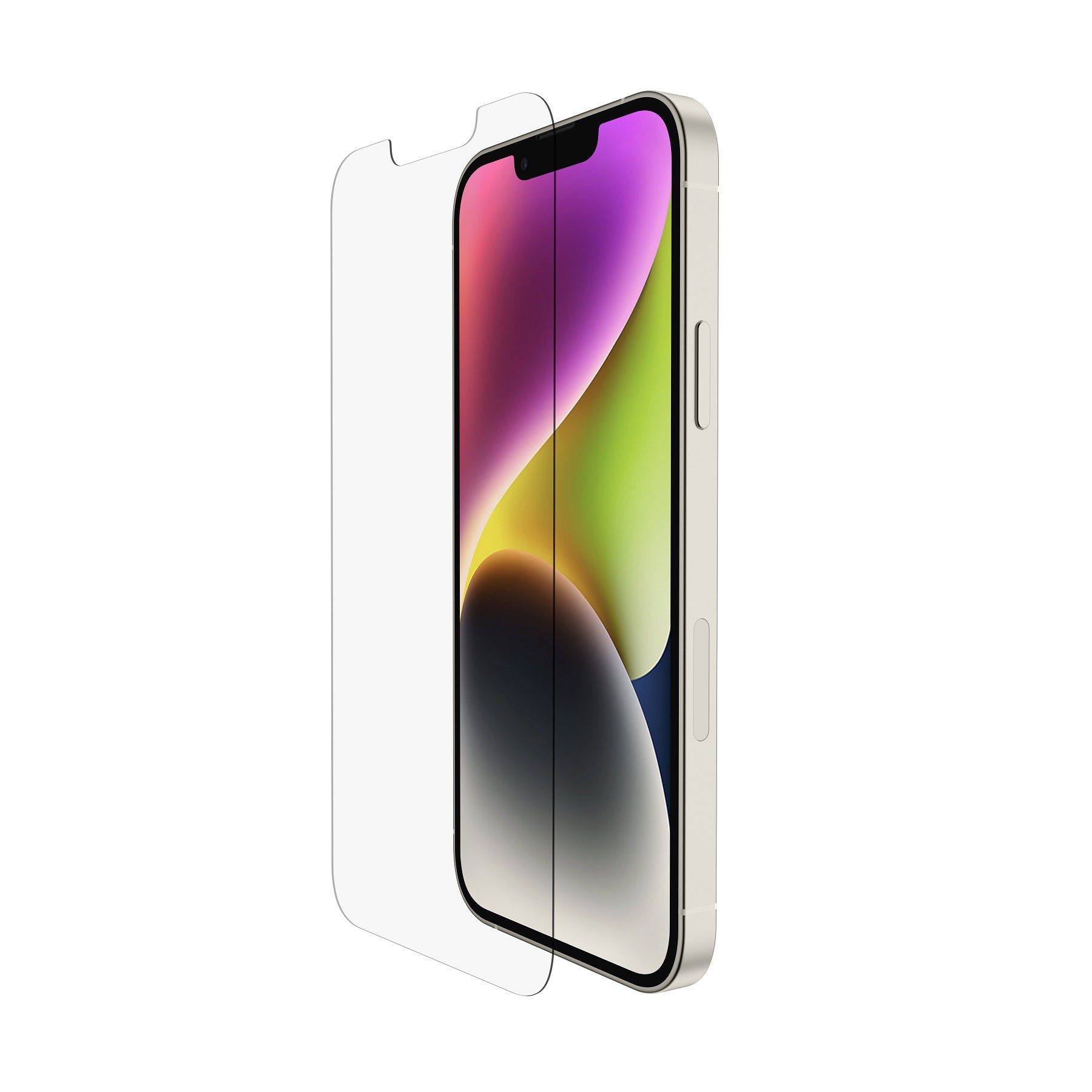 Belkin ScreenForce UltraGlass + Anti-Microbial Screen Protector for iPhone 14 - Tempered Glass with Antimicrobial Protection for Daily Use, Work, and Travel