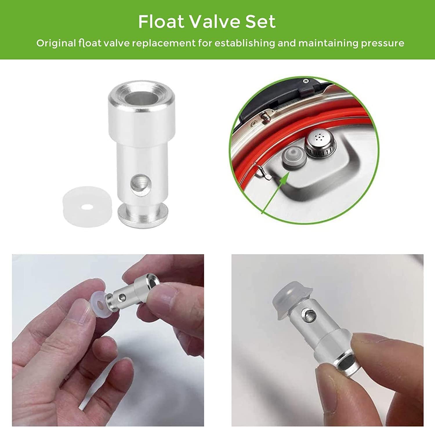 Instant Pot Pressure Cooker Steam Release Valve Replacement - Compatible with LUX Mini 3/5/6 Qt, IP-LUX50 & IP-LUX60 Models - Float Valve Accessories for Safe Cooking & Pressure Control - Perfect for Home Kitchens & Meal Prep