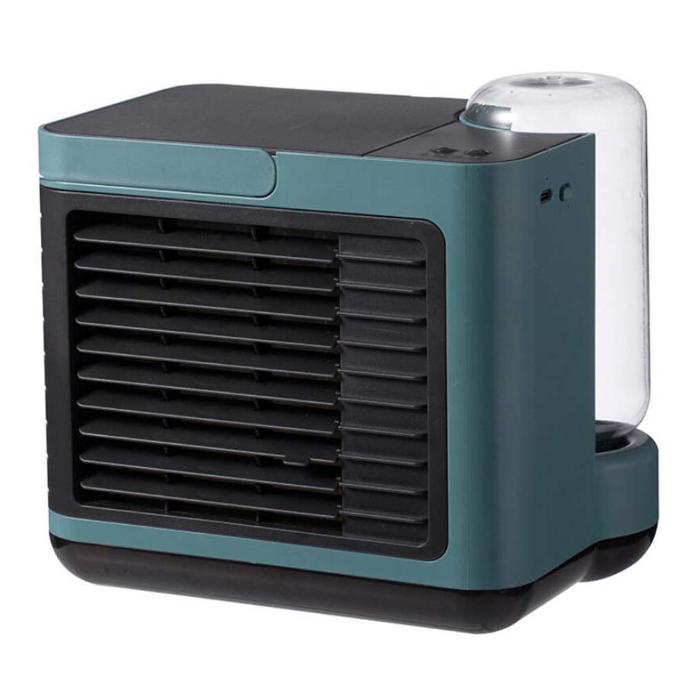 GVFTG F832 USB Mini Negative Ion Air Cooler - Portable Desktop Air Conditioner Fan with Water Cooling System, Green - Perfect for Home, Office & Travel Use