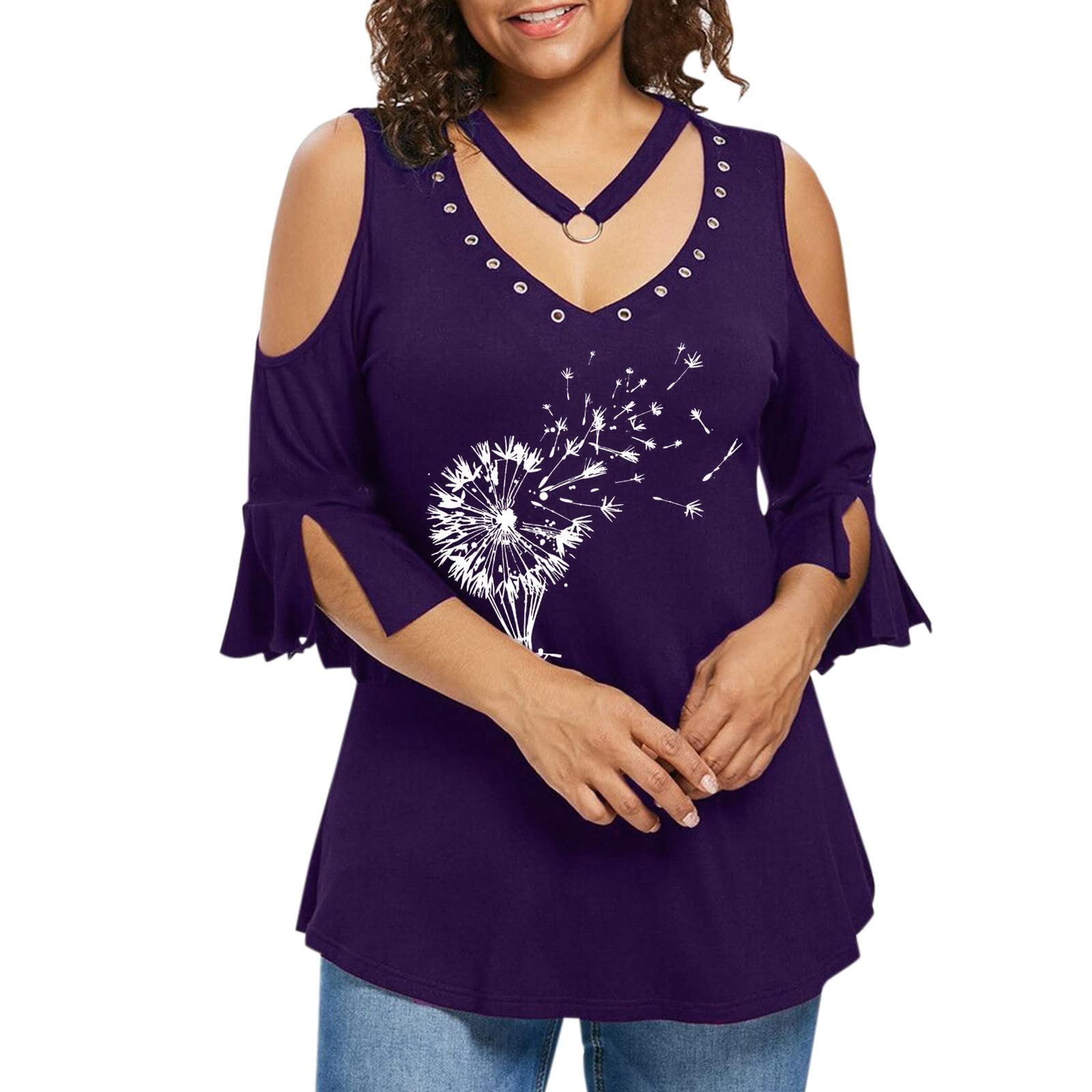 Women's Summer Short Sleeve T-Shirts - Loose Fit Casual Printed Tunic Tops for Ladies | Perfect for Beach, Vacation & Everyday Wear