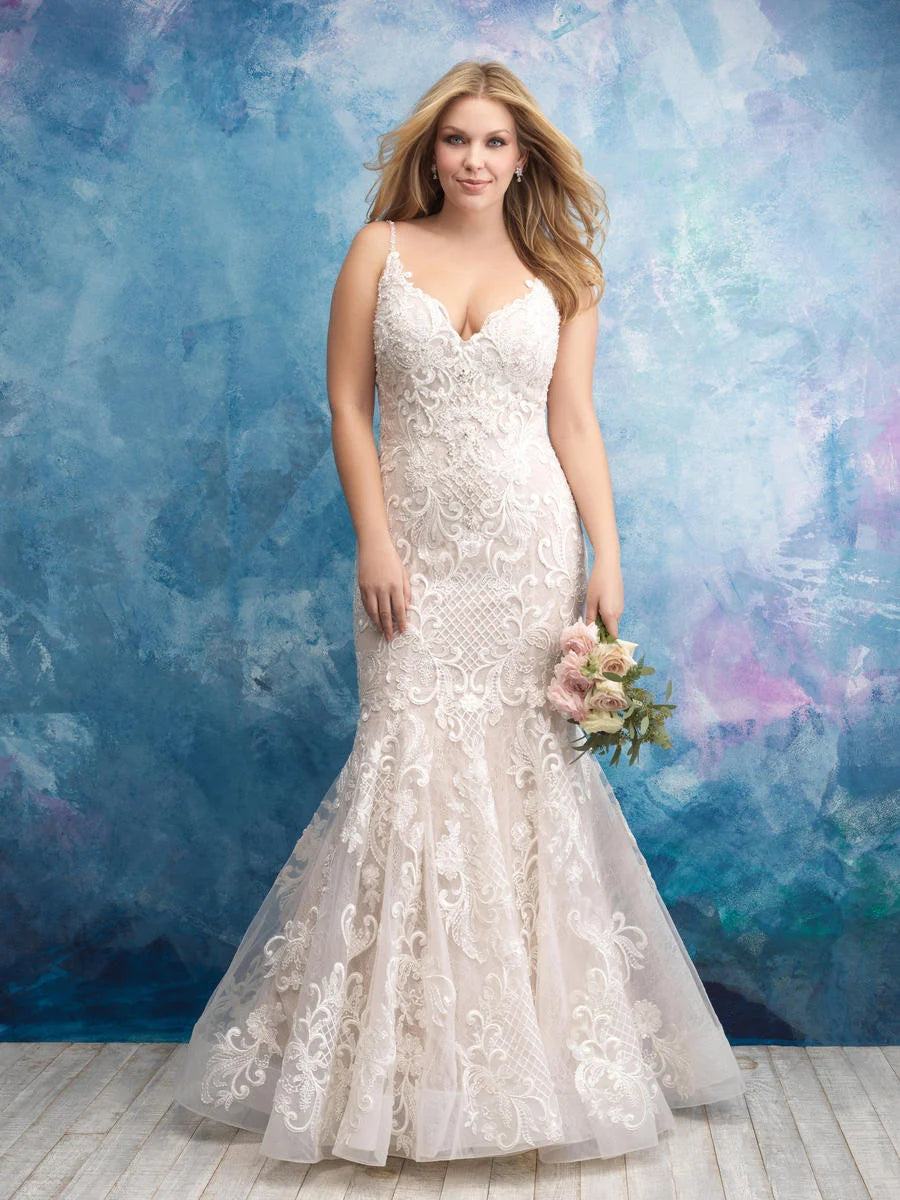 Allure W430 Women's Plus Size 22W Evening Gown - Elegant Formal Dress for Prom, Wedding & Special Occasions