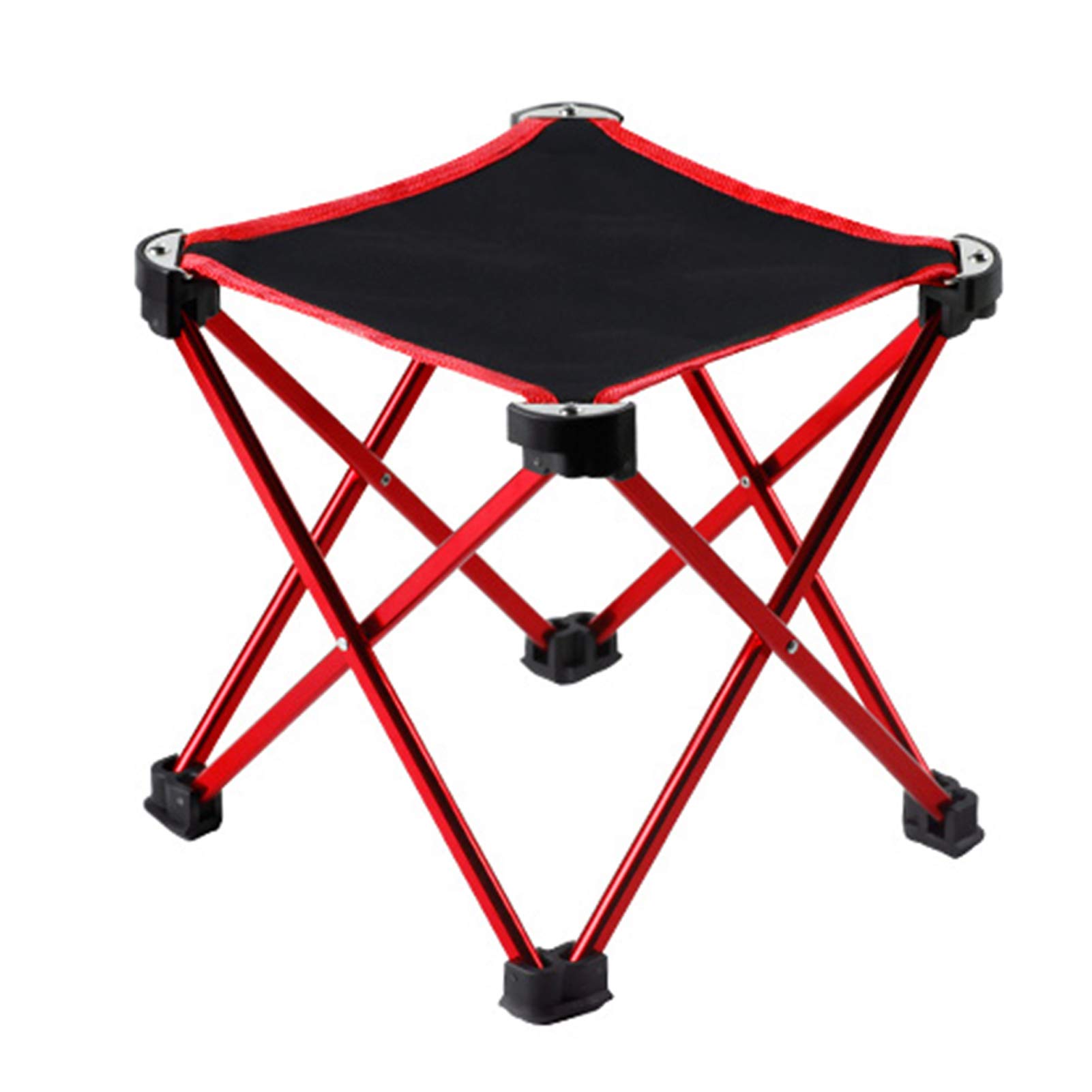 Ultralight Portable Folding Camping Chair with Storage Bag - Compact Aluminum Frame Oxford Cloth Stool for Outdoor Activities, Fishing, Picnic, Camping, BBQ & Travel Accessories (Red)