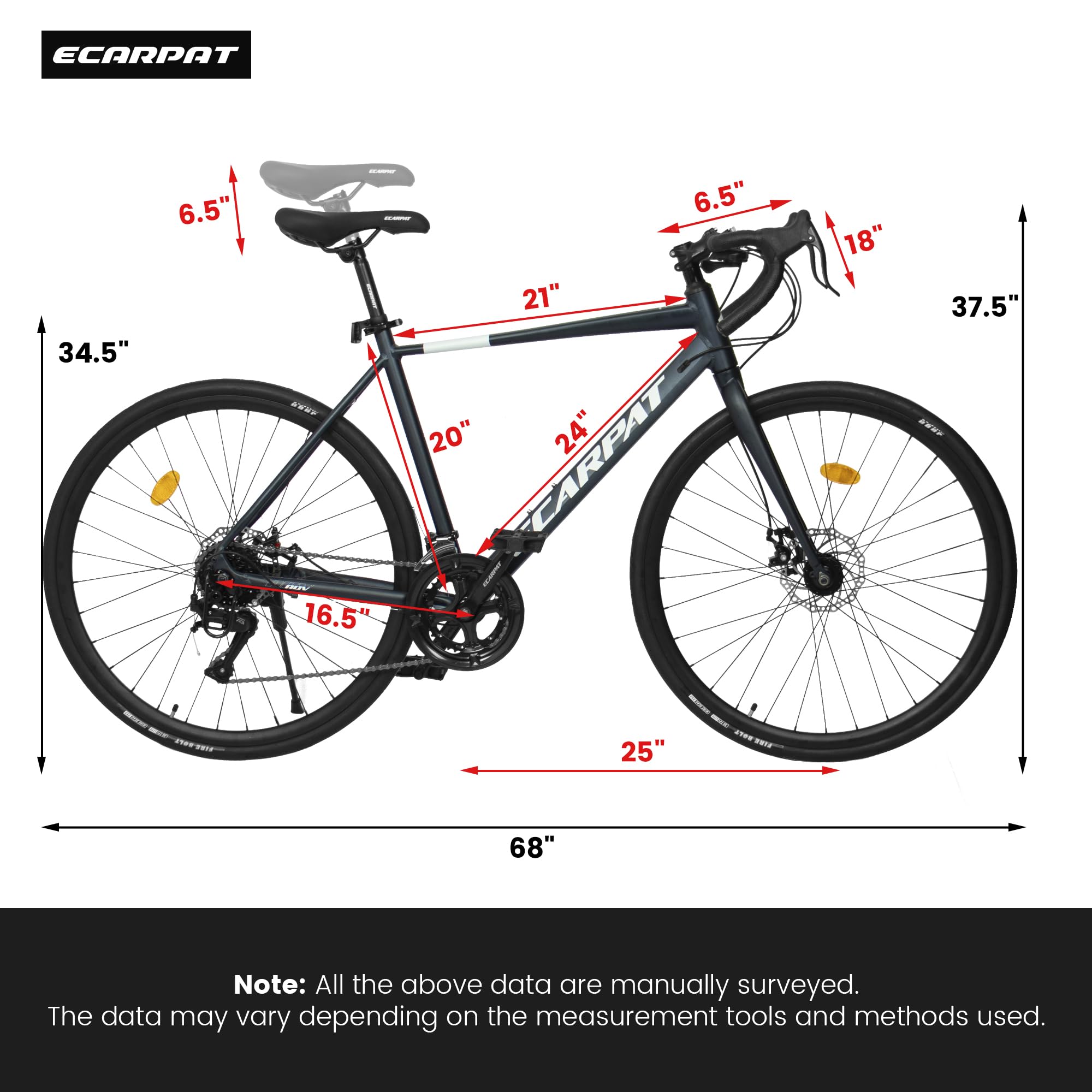 700C Hybrid Road Bike for Men & Women - 16/21/24 Speed Aluminum/Steel Frame Commuter Bike - Perfect for City Riding, School & Work Commutes - Great Christmas & New Year Gift for Cyclists