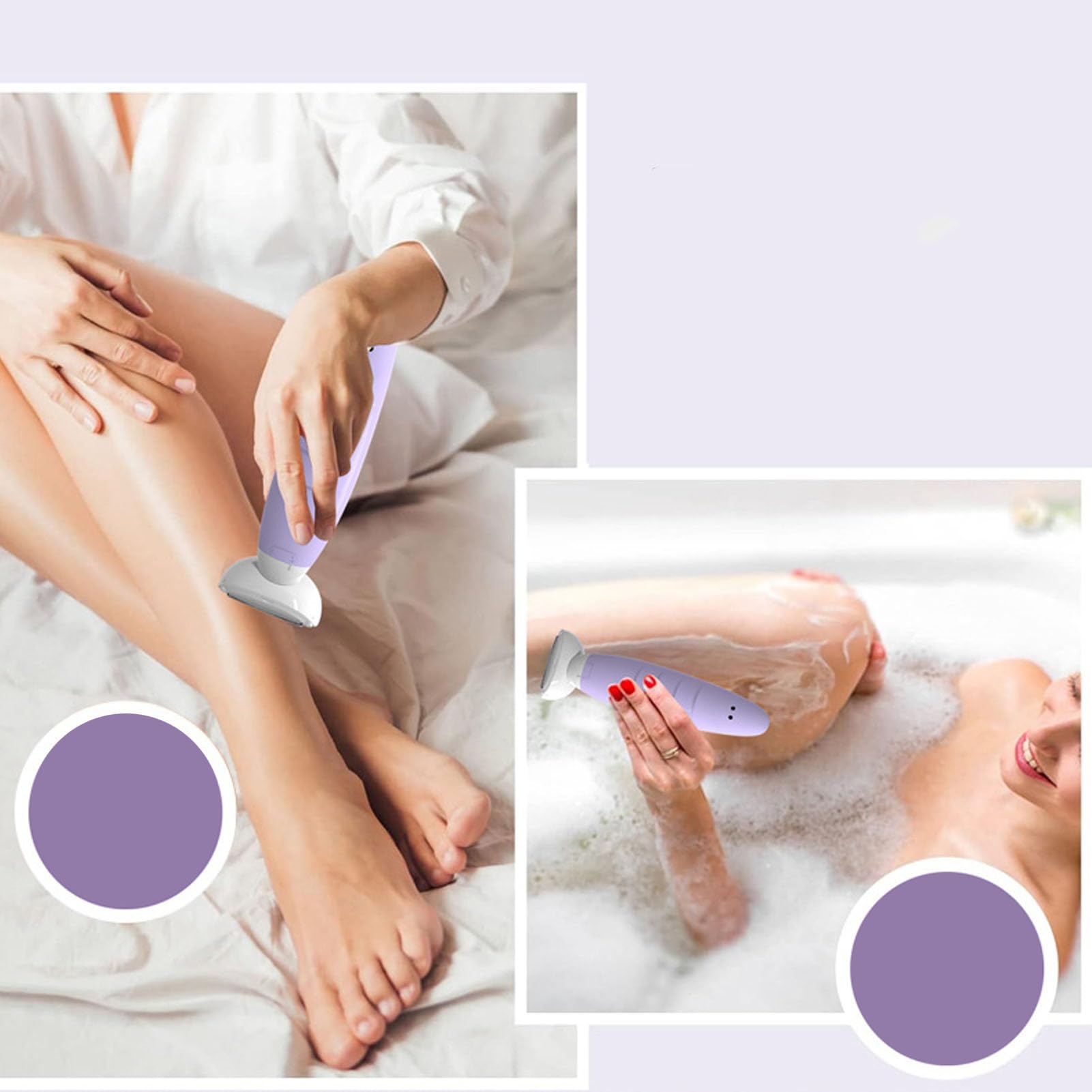 4-in-1 Electric Women's Trimmer & Bikini Shaver Set - Rechargeable Lady Shaver with Interchangeable Blades for Smooth Hair Removal - Perfect for Travel, Home Use & Personal Grooming