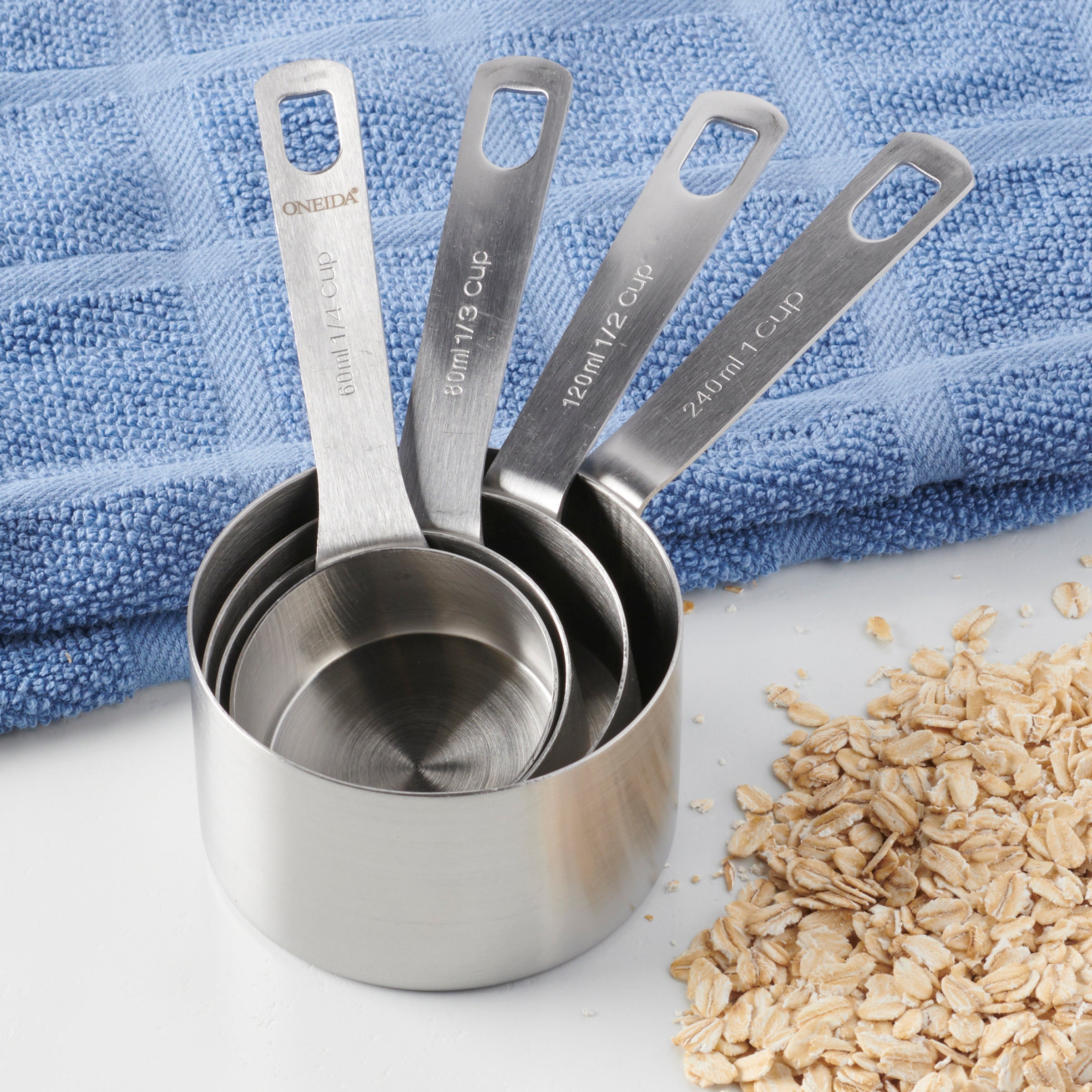 Premium 4-Piece Measuring Cups Set - Stainless Steel Kitchen Essentials for Baking & Cooking - Perfect for Home Chefs & Professional Bakers