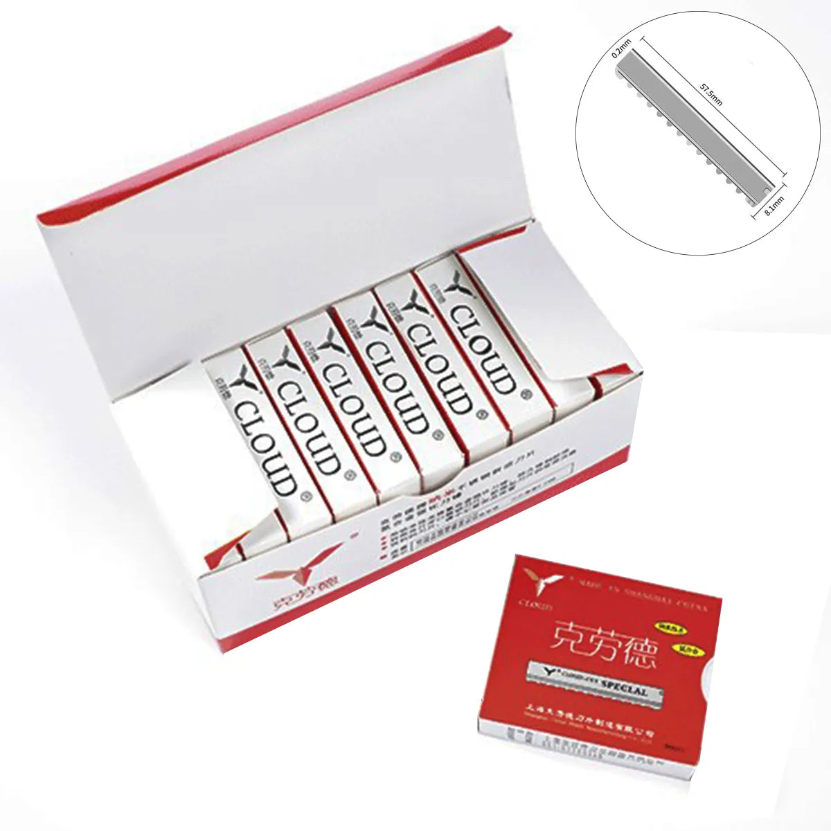 Premium Cloud Feather Blades - 10-Pack Box Set for Professional Hair Cutting & Styling - Perfect for Barbershops, Salons & Home Grooming