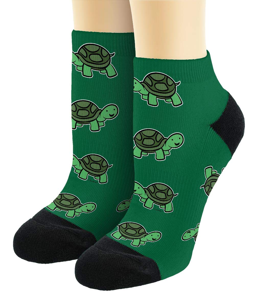Happy Turtle Novelty Socks for Men & Women - Fun Turtle Themed Gifts for Turtle Lovers - Comfortable Ankle Socks - Perfect for Casual Wear, Gifts & Turtle Enthusiast Collections