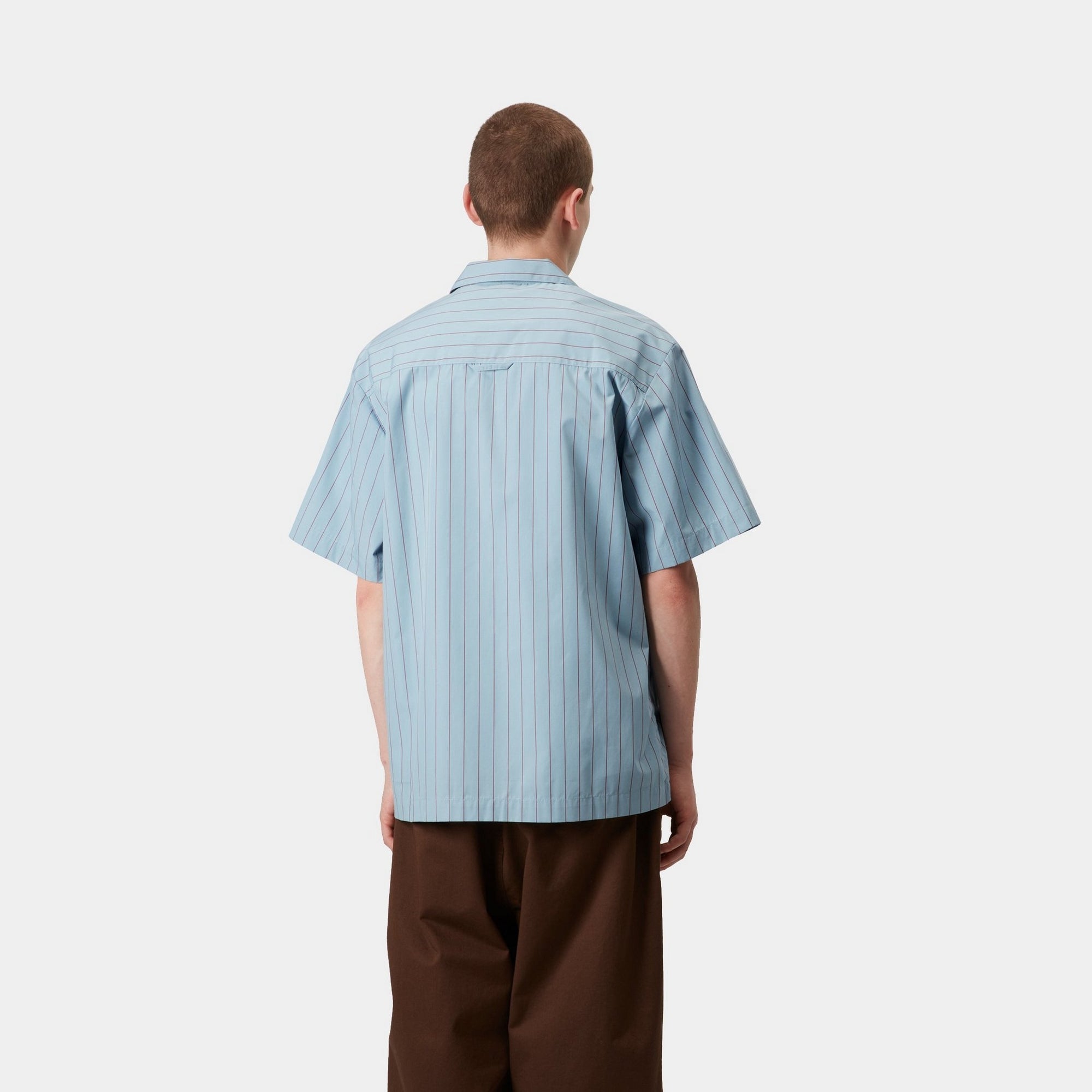 Hendry Shirt for Men - Frosted Blue & Mulberry Seaton Stripe Casual Button Down Shirt | Perfect for Office, Date Night and Business Casual Outfits