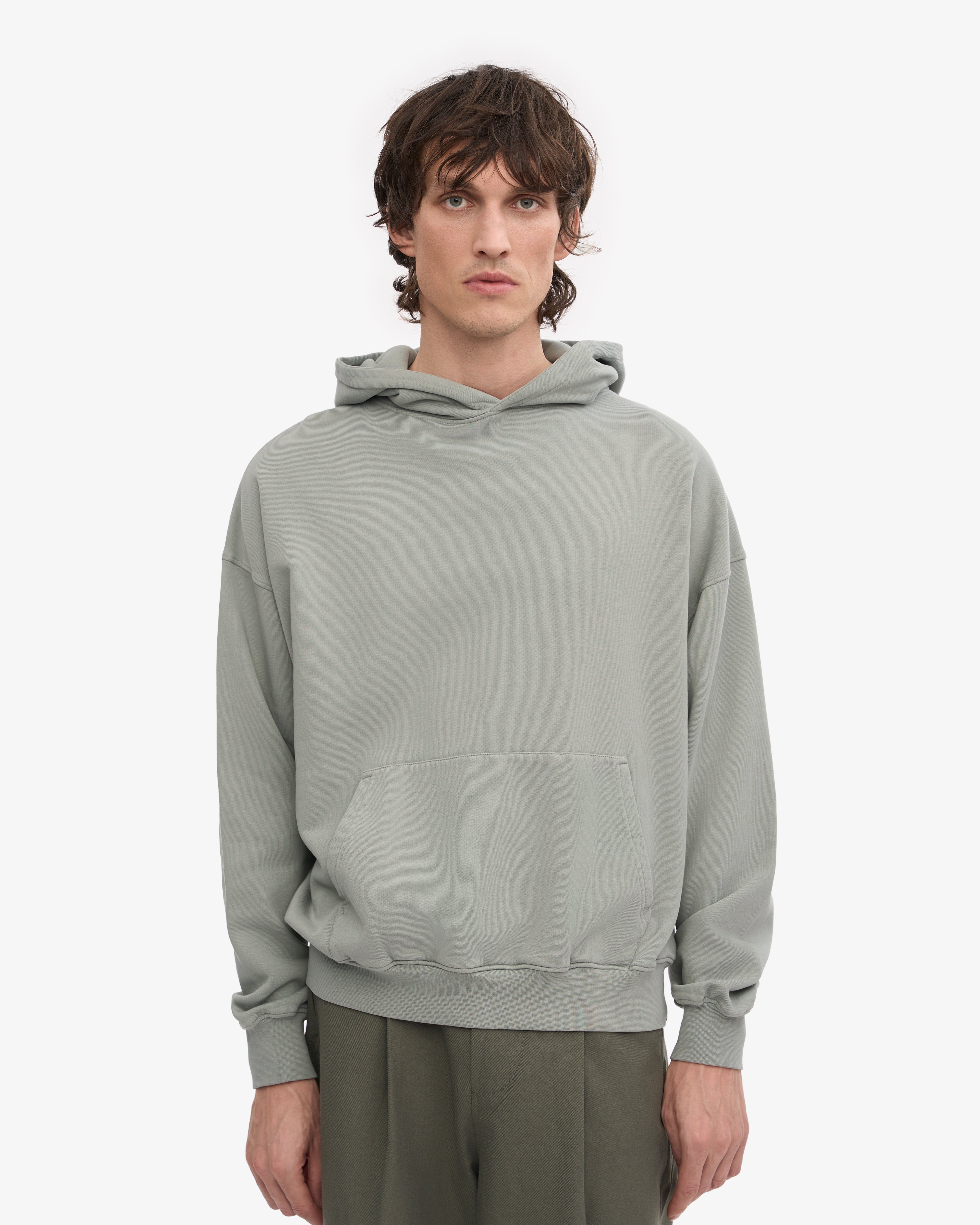 Organic Oversized Hoodie - Steel Blue | Soft & Comfortable Pullover Sweatshirt for Men & Women | Perfect for Casual Wear, Lounging & Outdoor Activities
