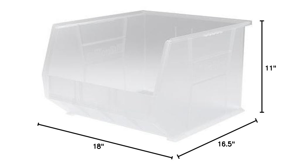 Clear Plastic Storage Bins [Set of 3] - Stackable Organizer for Pantry, Closet & Home Organization
