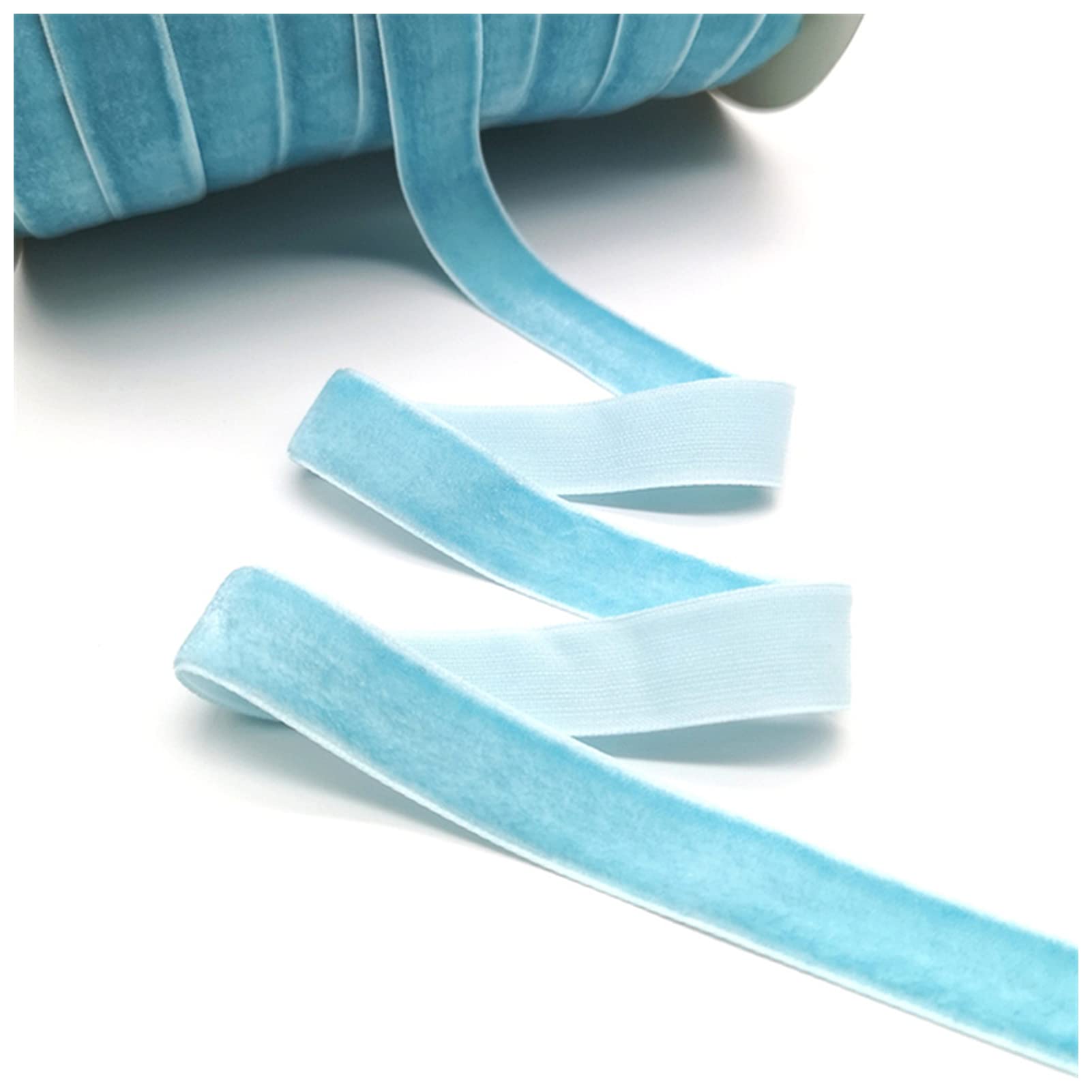 5 Yards Velvet Ribbon for Gift Wrapping, Wedding Decorations, Hair Bows & DIY Crafts - 6-25mm Wide Sky Blue Party Streamers (15mm Size) - Perfect for Christmas, Birthdays, Baby Showers & Special Occasions