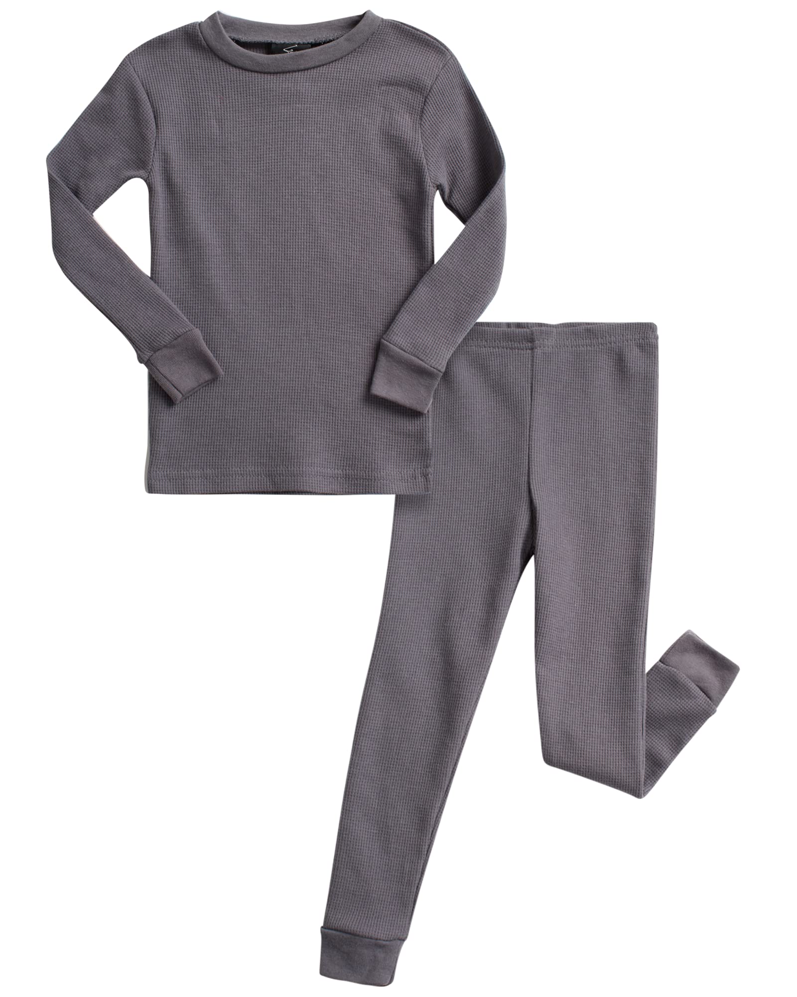 Beverly Hills Polo Club Baby Boys' Thermal Underwear Set - 2 Piece Waffle Knit Top & Long John Pajamas for Infants & Toddlers | Warm Winter Base Layer for Cold Weather & Indoor Comfort