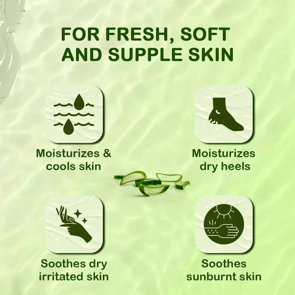 Himalaya Aloe Vera Soothing Body Gel 300ml - Hydrating & Cooling for Sunburn, Dry Skin & After Shave Care