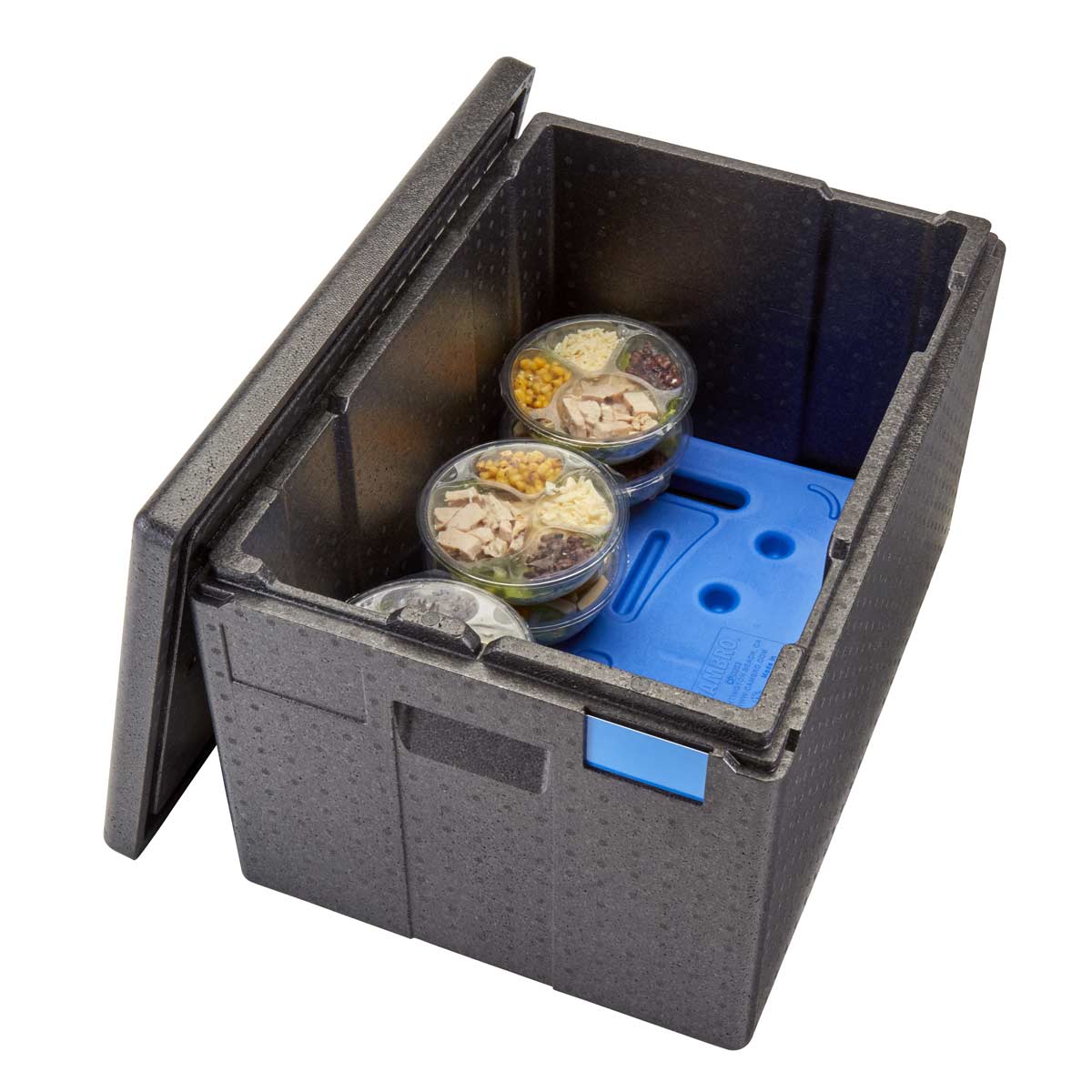 Cambro EPP180XLTSW Cam GoBox Insulated Food Carrier - 18 Qt Black Commercial-Grade Hot & Cold Transport Container for Catering, Restaurants, Food Delivery, and Outdoor Events