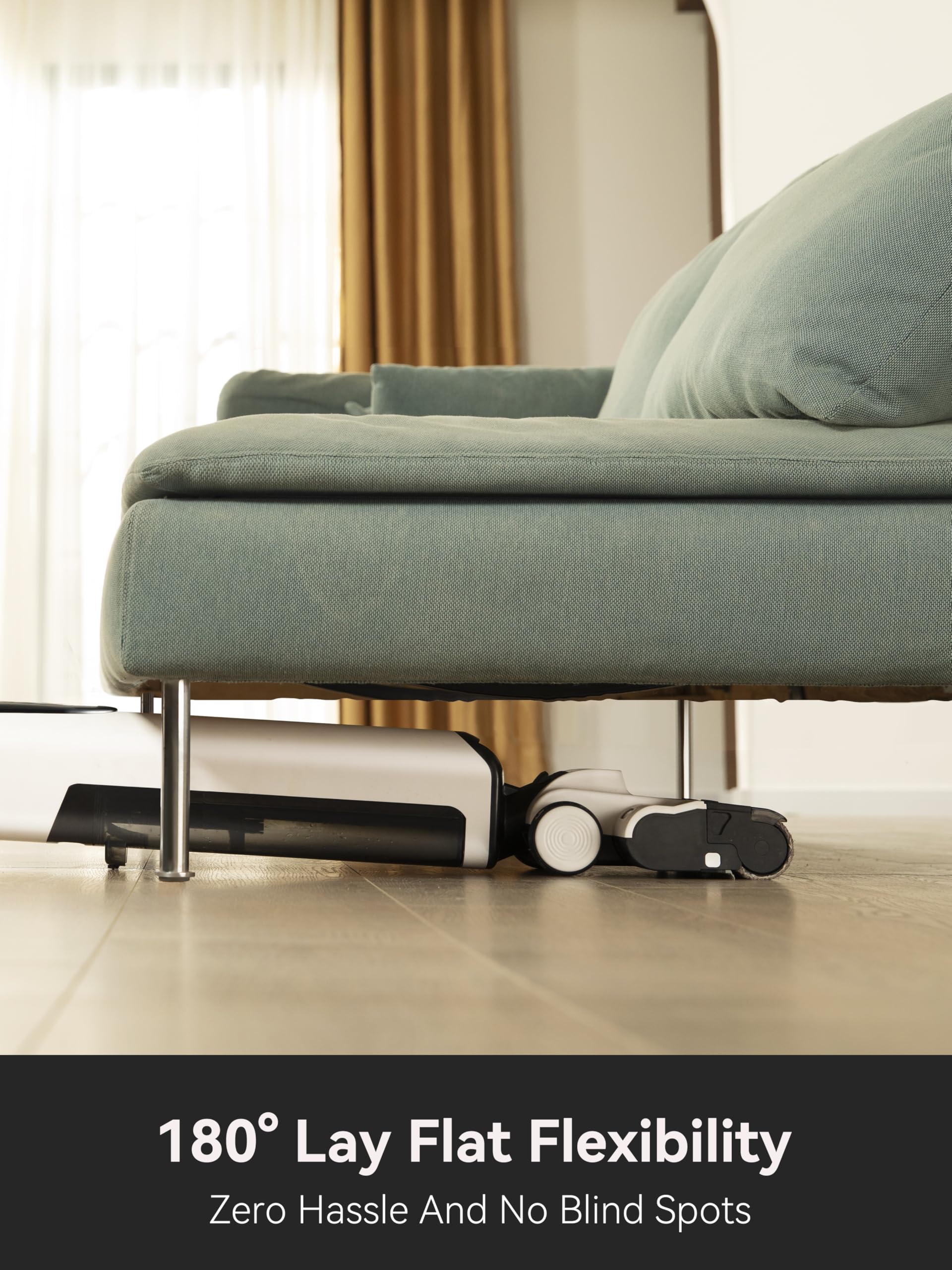 Uwant Wet Dry Vacuum Cleaner - Cordless Vacuum Mop with Self Cleaning System, 18000Pa Powerful Suction, 40 Min Runtime, Dual-Sided Edge Cleaning for Hard Floors (White Gray) - Perfect for Pet Hair, Spills & Whole Home Cleaning