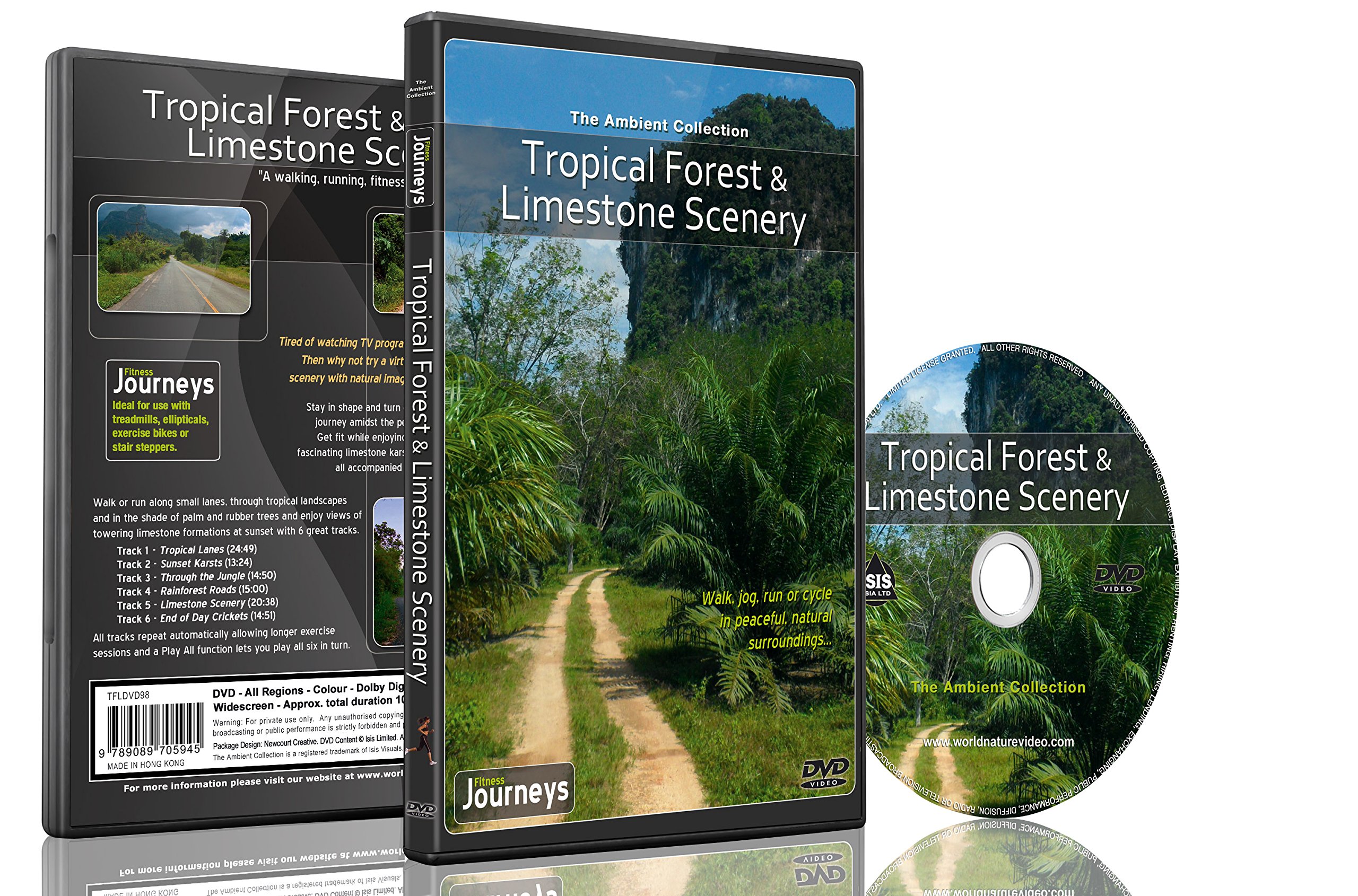 Fitness Journeys - Tropical Forest & Limestone Scenery Workout Video for Indoor Walking, Treadmill & Cycling - Perfect for Home Gym, Cardio Training & Virtual Running Experience