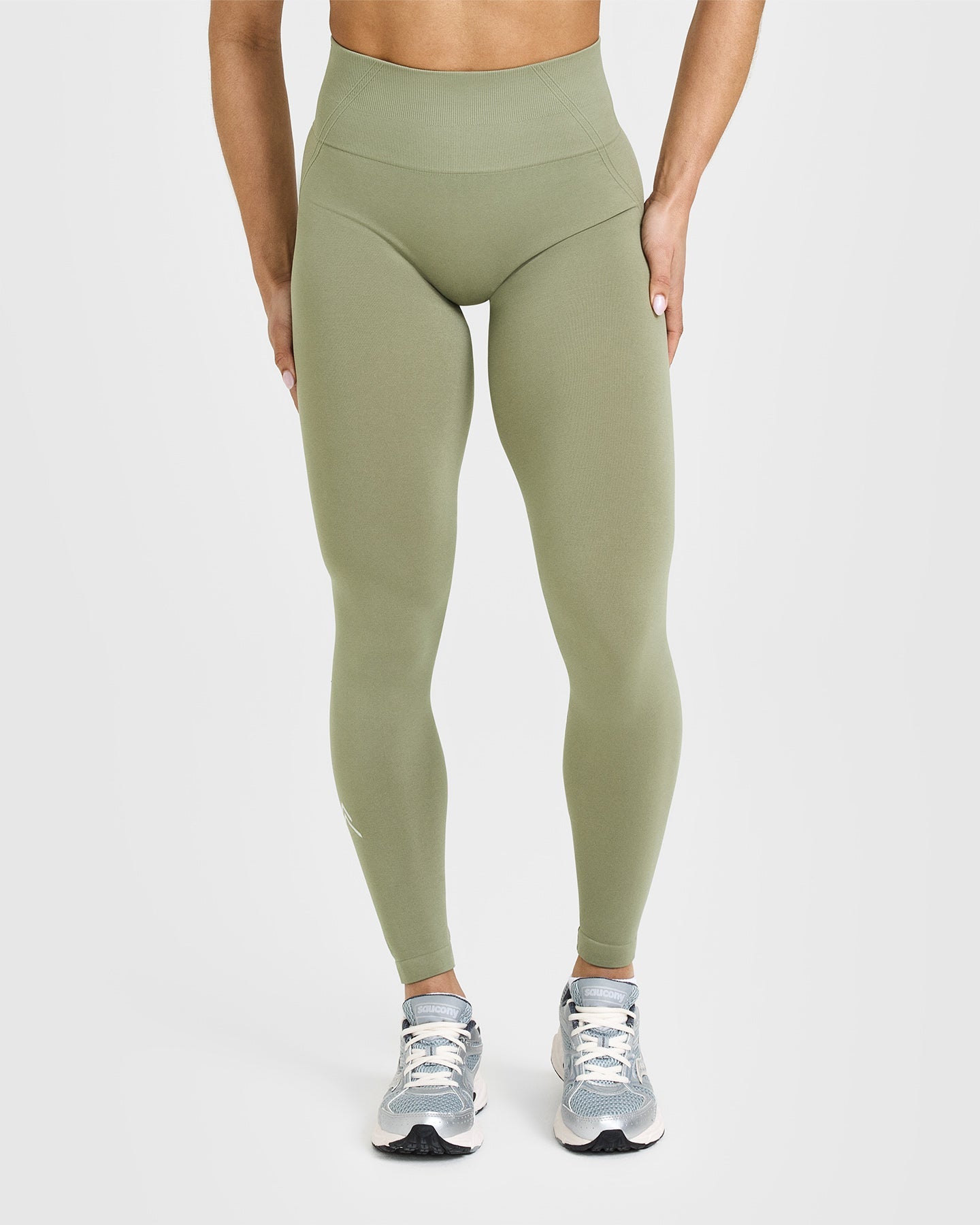 Effortless Seamless Leggings for Women - Deep Sage Green High Waist Yoga Pants | Perfect for Yoga, Workout & Lounge Wear