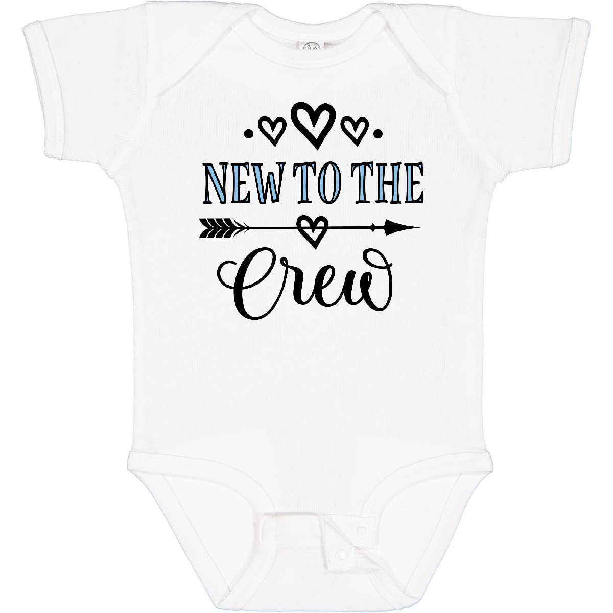 Inktastic New to The Crew Baby Boy Bodysuit - Soft Cotton Onesie for Newborns & Infants, Cute Outfit for Baby Shower, Photo Shoot & Everyday Wear
