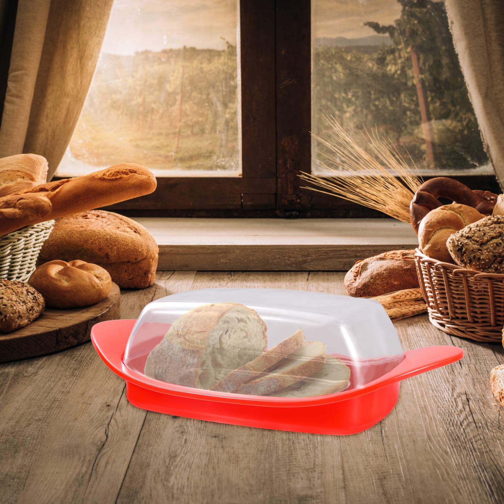 DOITOOL Butter Storage Container with Lid - Airtight Butter Dish for Freshness, Cheese Keeper & Butter Crisper - Ideal for Kitchen, Dining, and Refrigerator Organization