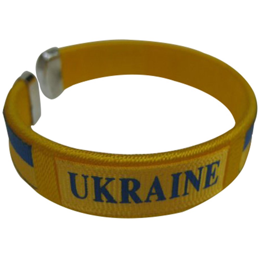 Ukrainian Flag C-Shaped Silicone Wristbands - Patriotic Bracelets for Men & Women - Perfect for Sports, Concerts & National Pride Events