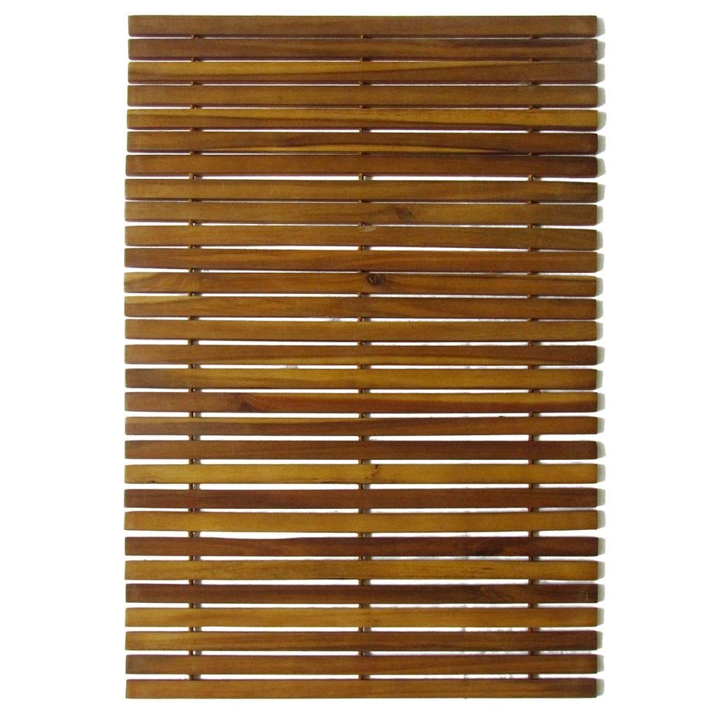 FAMIROSA 3-Piece Acacia Wood Bath Mat Set 31.5