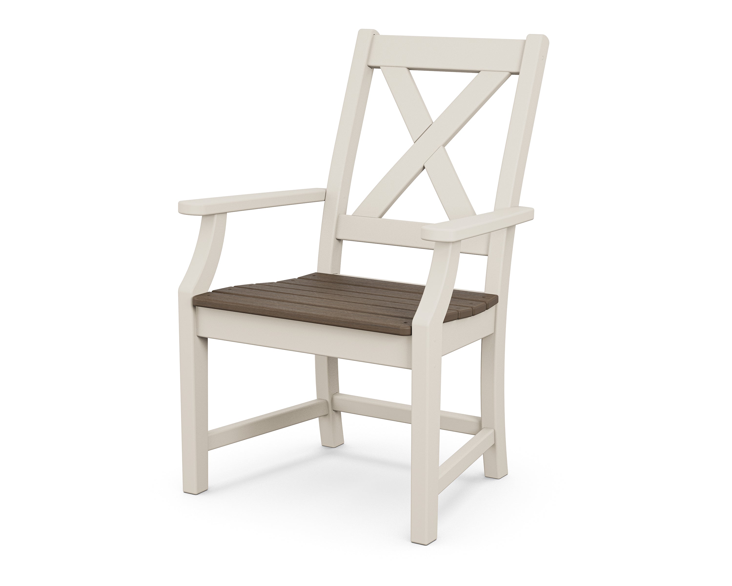 POLYWOOD Braxton Outdoor Dining Arm Chair - Weather-Resistant, Durable & Comfortable - Perfect for Patio, Deck, and Garden Use