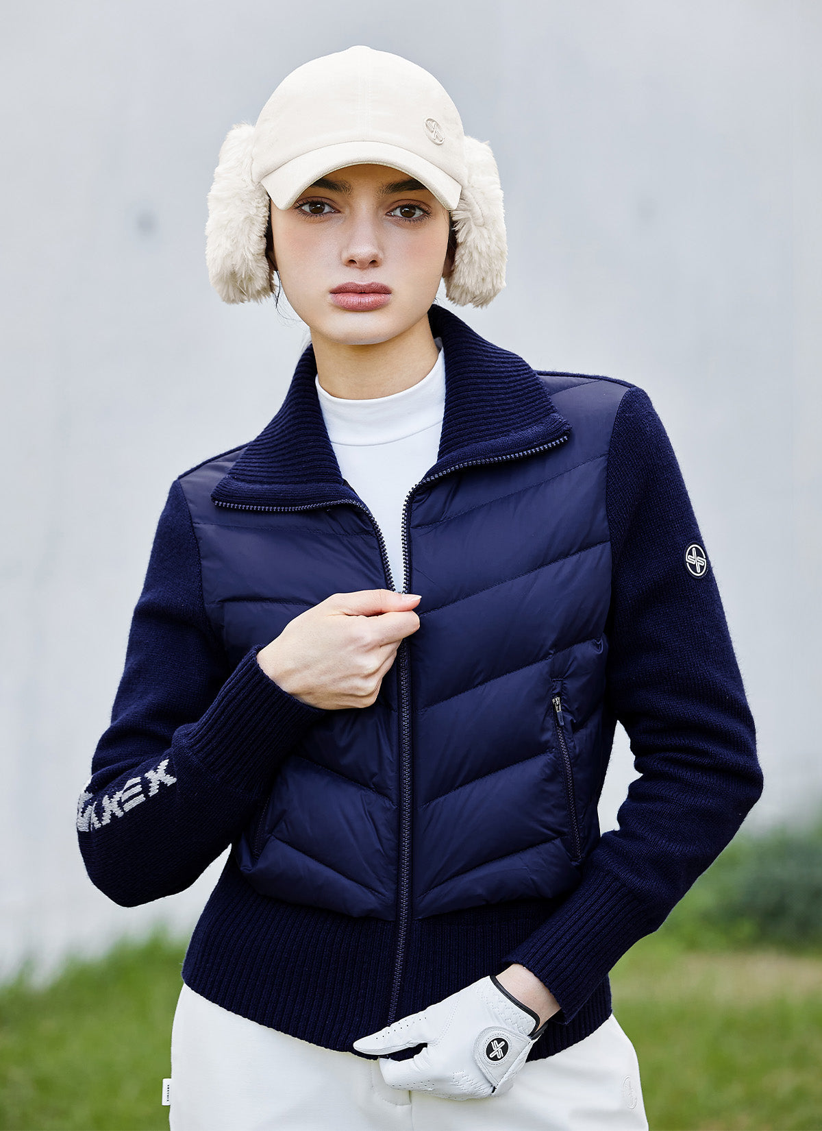 Women's Hybrid Knit Goose Down Jumper - Warm Winter Coat for Outdoor Activities & Casual Wear
