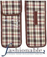 Plaid Folding Cane Pouch Bag - Stylish & Compact Walking Stick Holder for Seniors & Travel - Perfect for Hiking, Shopping & Outdoor Activities