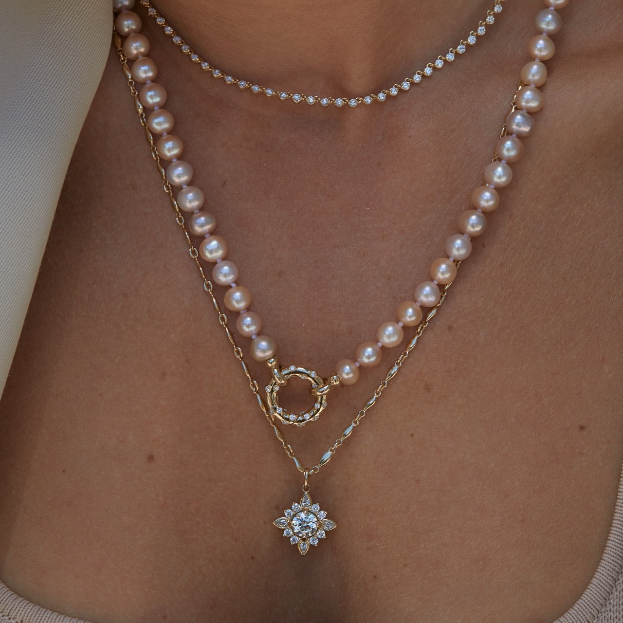 Pearl Aria Necklace for Women - Elegant 18K Gold Plated Pearl Pendant Necklace Jewelry Gift for Her - Perfect for Weddings, Anniversaries & Special Occasions