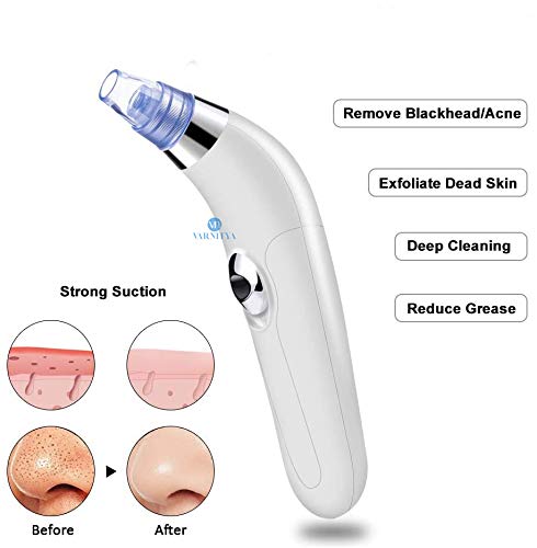VARNITYA Electric Vacuum Acne Pore Cleaner - Blackhead Remover & Microdermabrasion Machine for Face - Perfect for Home Skincare & Spa Treatments