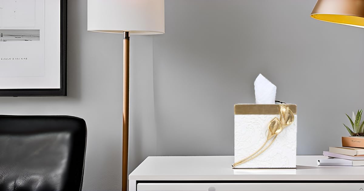 Modern Square Tissue Box Cover Holder - Stylish Bathroom Vanity & Countertop Decor, Unique Design for Bedroom, Living Room & Bathroom Accessories - Perfect for Home, Office & Hotel Decor