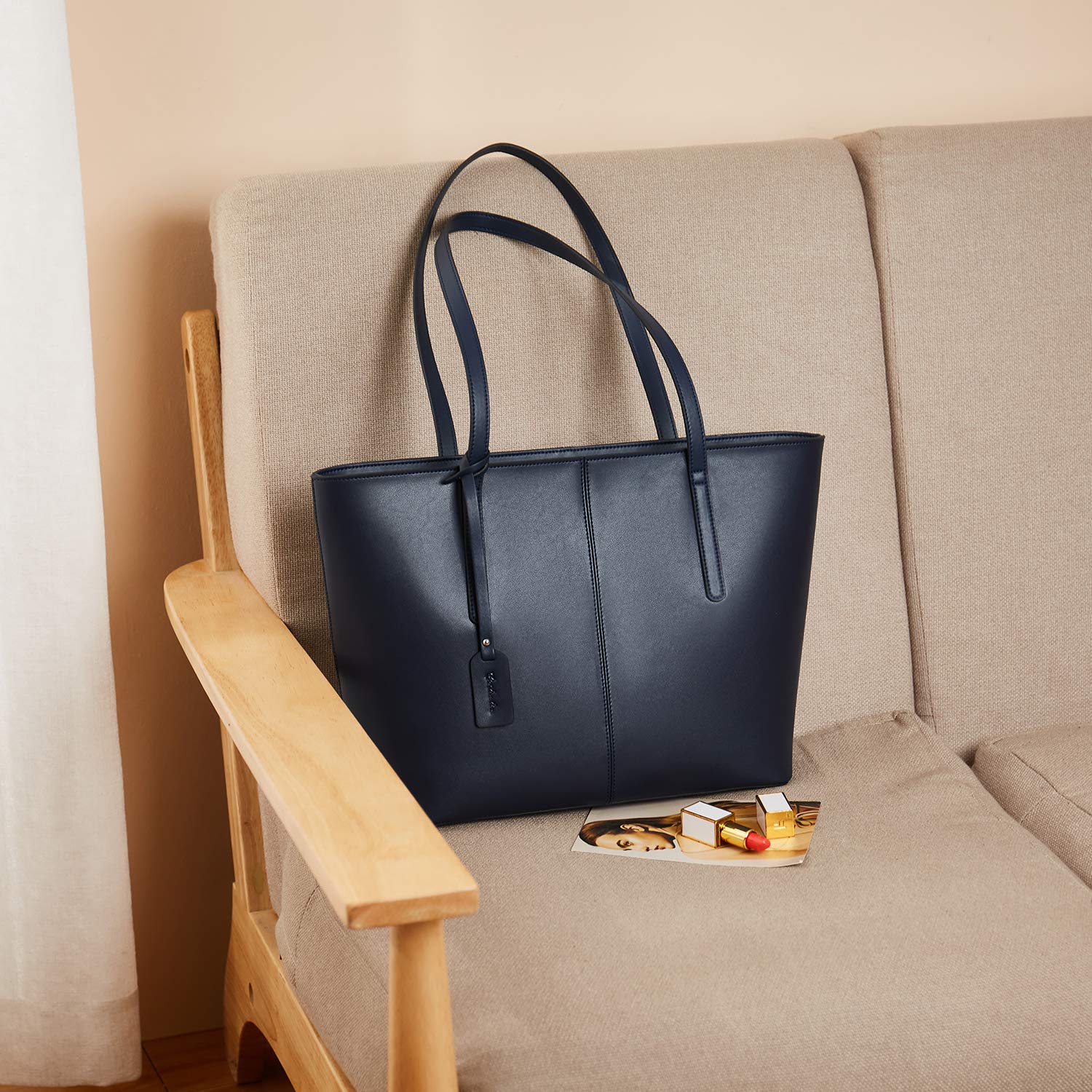 BOSTANTEN Genuine Leather Women's Tote Bag - Stylish Shoulder Purse for Work, Travel & Everyday Use | Premium Handbag for Women