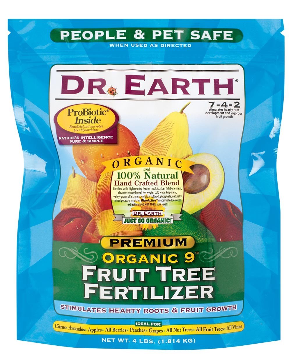 Organic Fruit Tree Fertilizer 7-4-2 | 4 Lb Bag (Set of 12) | Nutrient-Rich Plant Food for Apple, Citrus & Peach Trees | Ideal for Home Gardens & Orchards