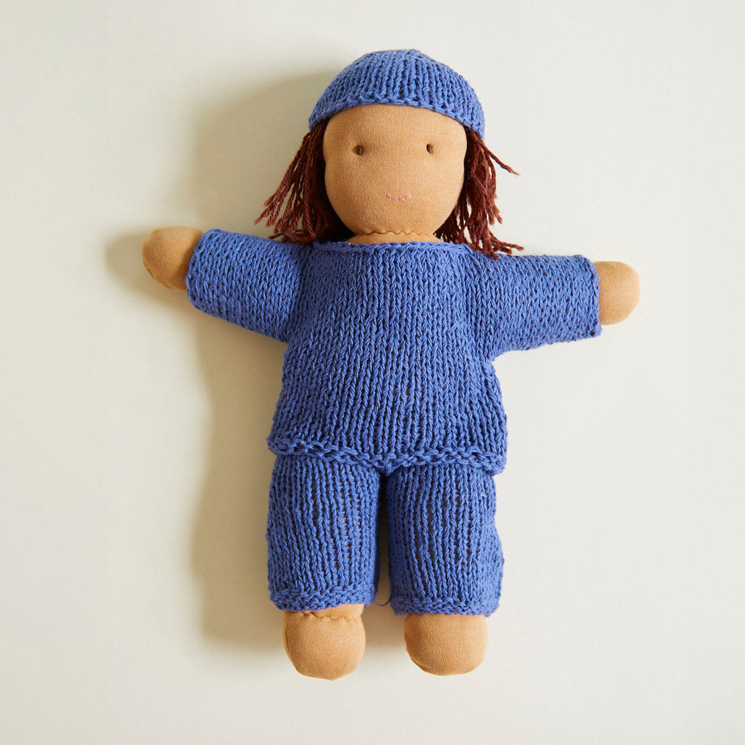 Organic Cotton Doll Leo by Sarah's Silks - Soft & Cuddly Handmade Plush Toy for Babies & Toddlers | Perfect for Nursery Decor, Baby Shower Gifts & Comforting Sleep Companions