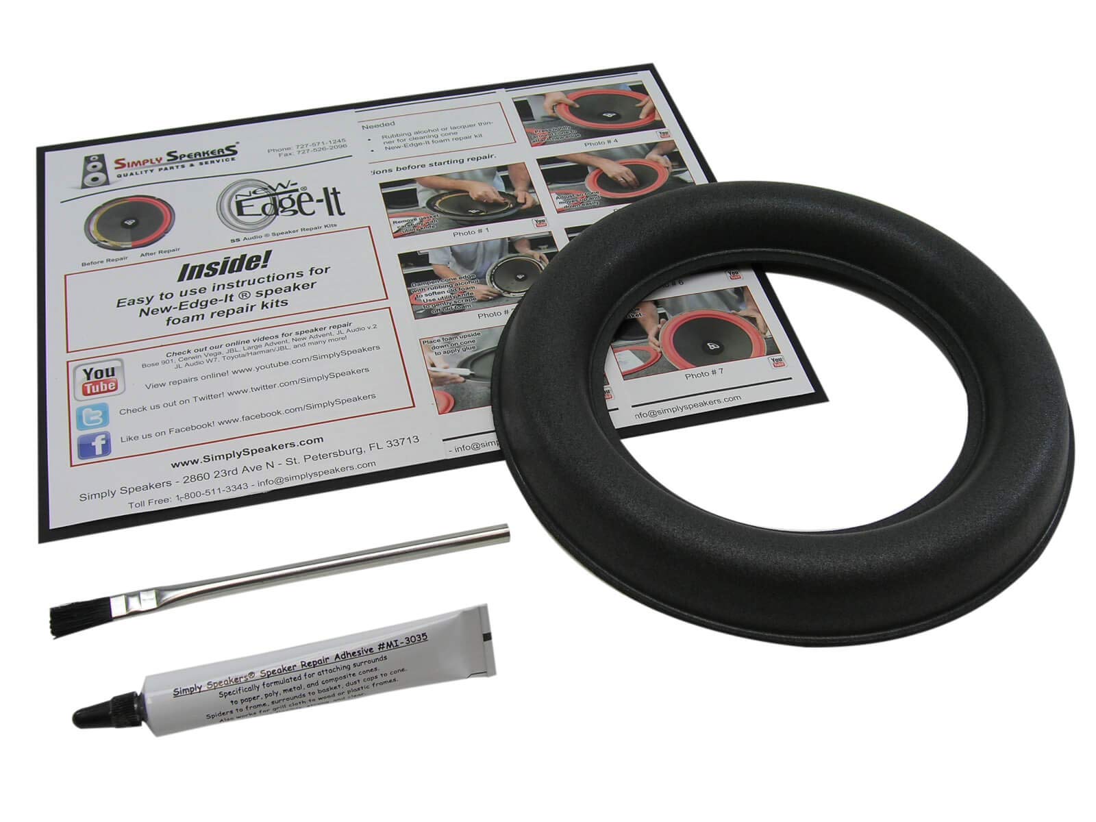 JL Audio 8W7-3 & 8W7AE-3 Speaker Foam Repair Kit | FSK-8JL-W7-1 | Enhance Sound Quality for Car Audio Systems