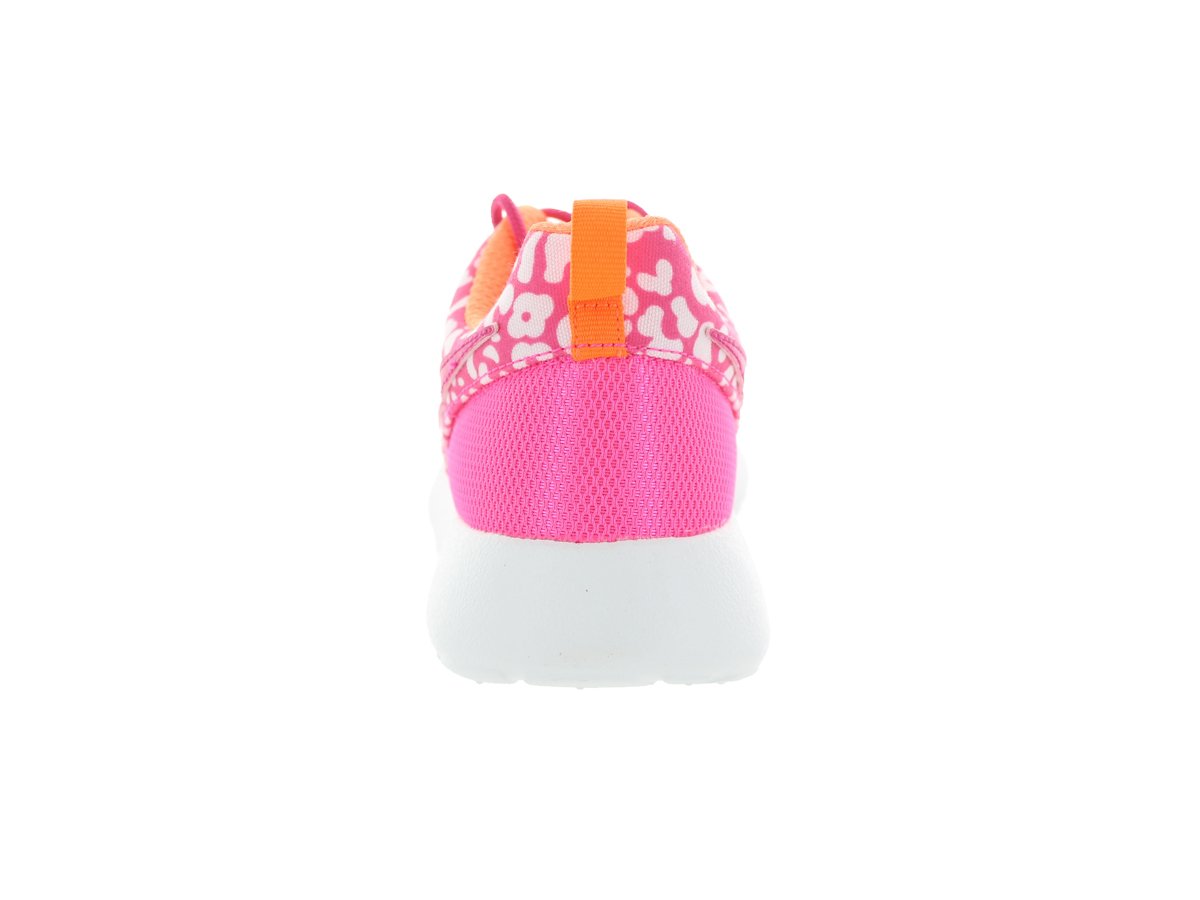 Nike Roshe Run Print Big Kid Girls Running Shoes - Pink Pow/Orange/Vivid Pink/Metallic Silver - Size 6 - Lightweight & Comfortable for School, Sports & Daily Wear