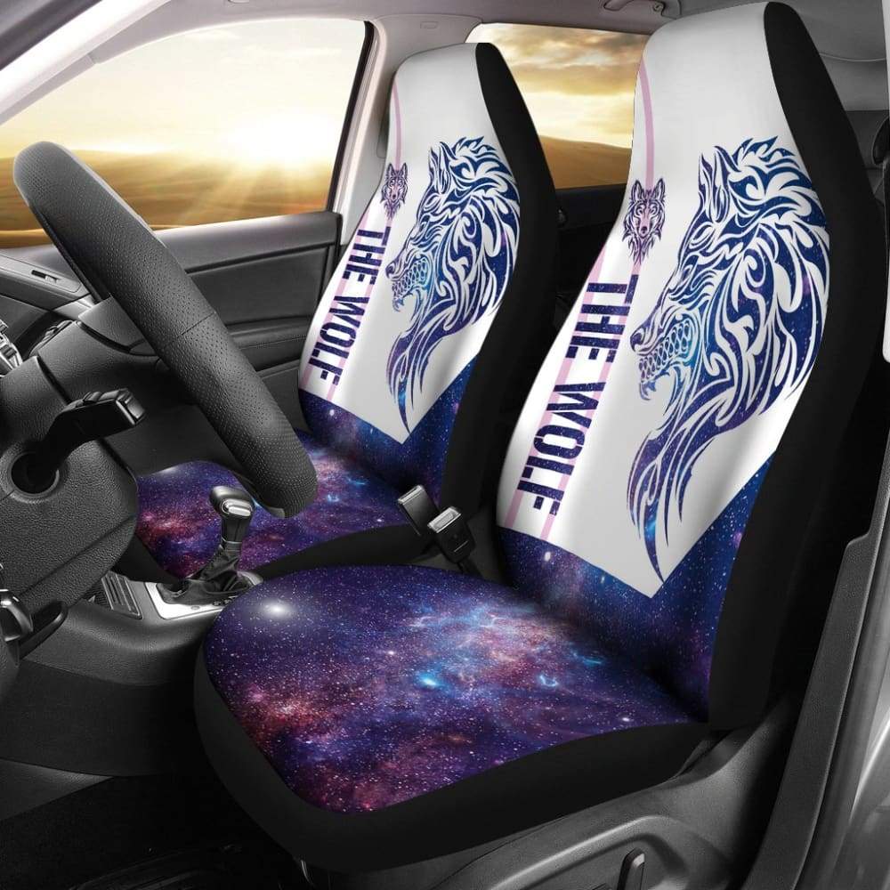 Art Wolf Car Seat Covers - Premium Mandala Style (212502) for Sedans, SUVs & Trucks - Universal Fit & Stylish Protection