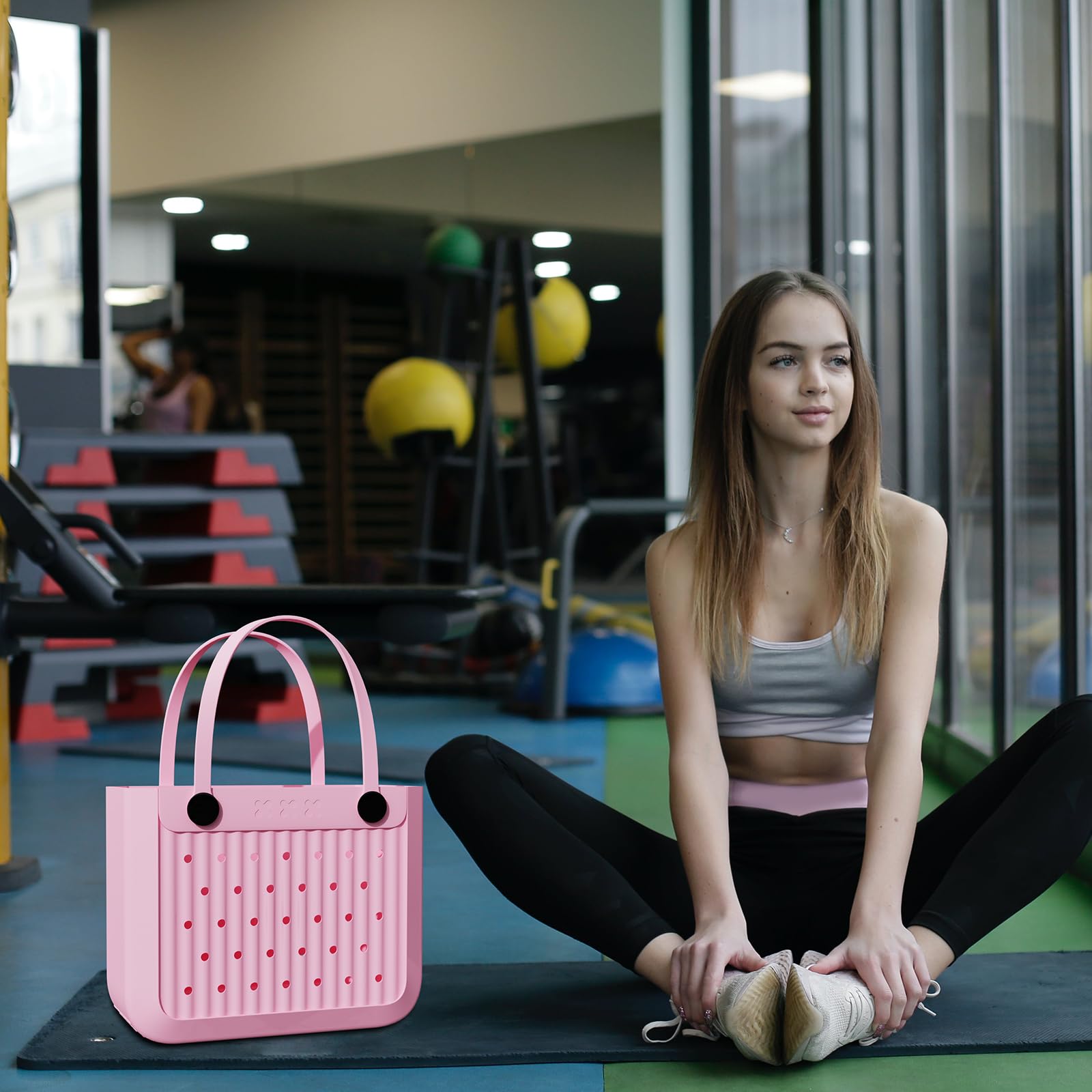 Waterproof & Washable Rubber Eva Handbags for Women - Large Travel, Beach, Pool & Sports Tote Bag - Perfect for Gym, Vacation & Outdoor Activities