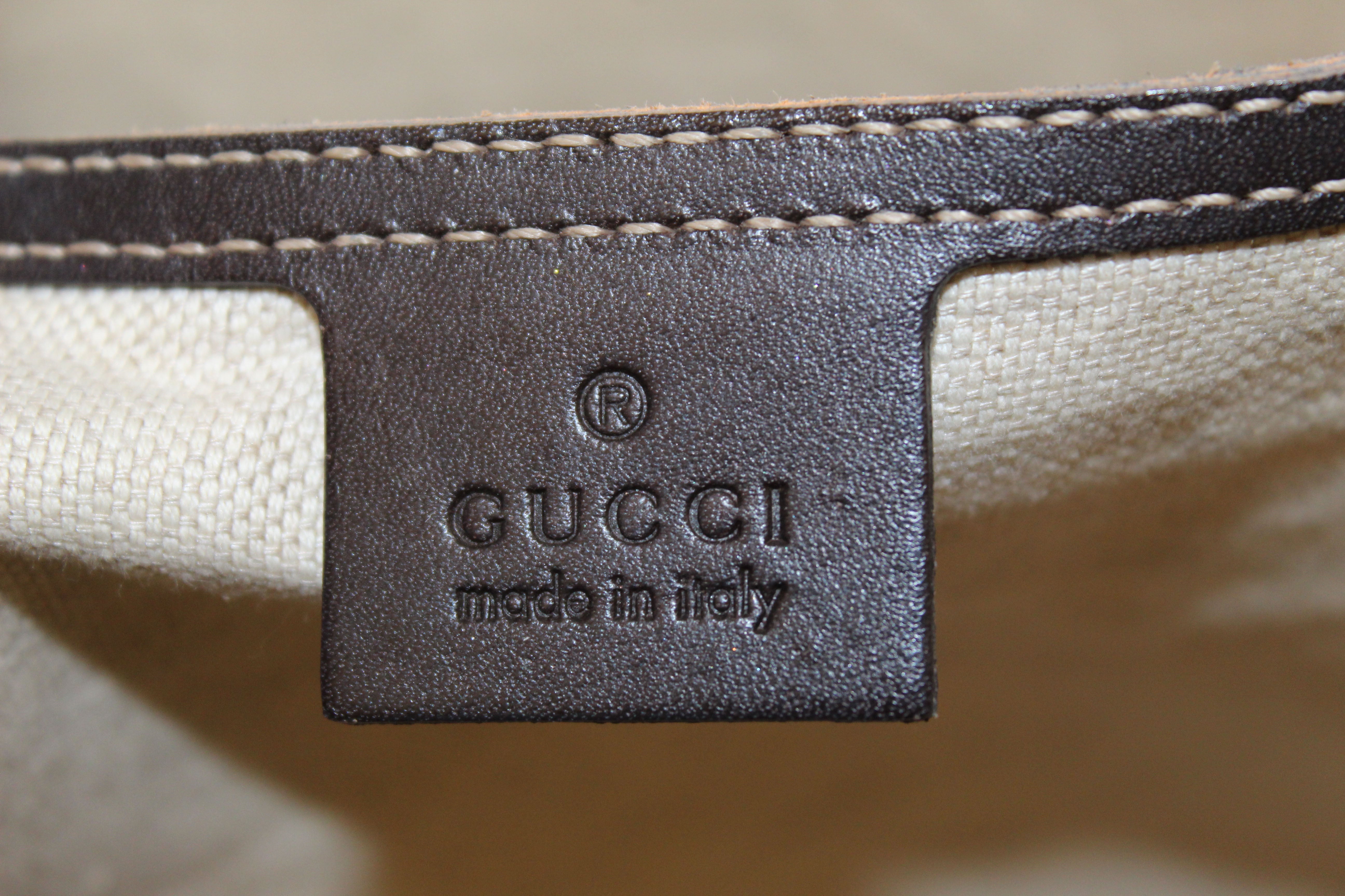 Authentic Gucci GG Supreme Brown Shoulder Tote Bag for Women - Luxury Designer Handbag for Work, Travel & Everyday Use
