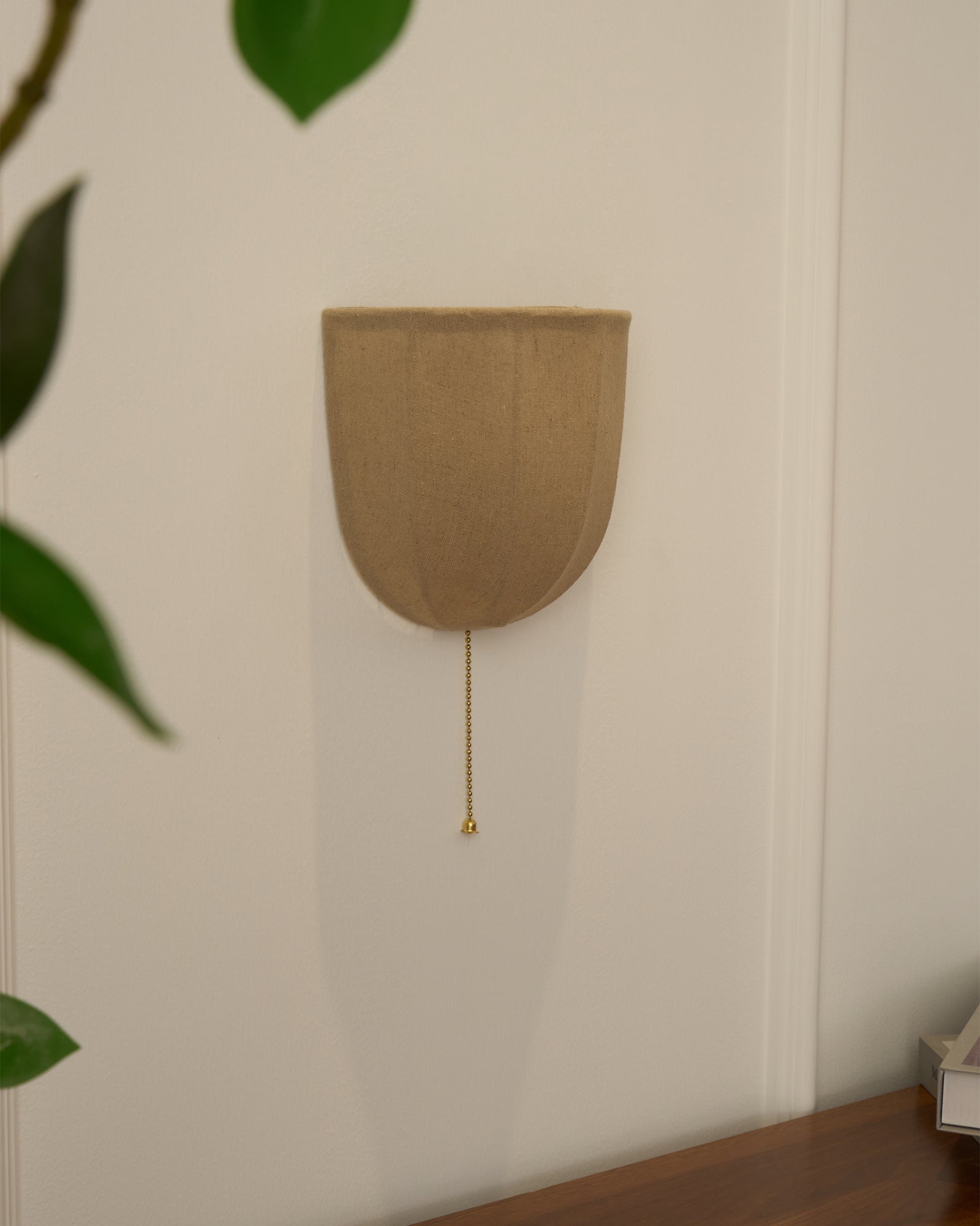 Sienna Linen Wall Sconce Light Fixture - Modern Farmhouse Lighting for Bedroom, Living Room & Hallway - Plug-in or Hardwired Wall Mounted Lamp with Fabric Shade